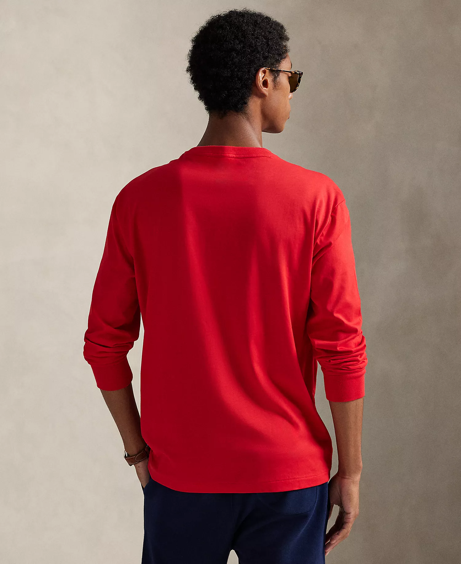 Men's Classic-Fit Jersey Long-Sleeve T-Shirt - Black - 2XL