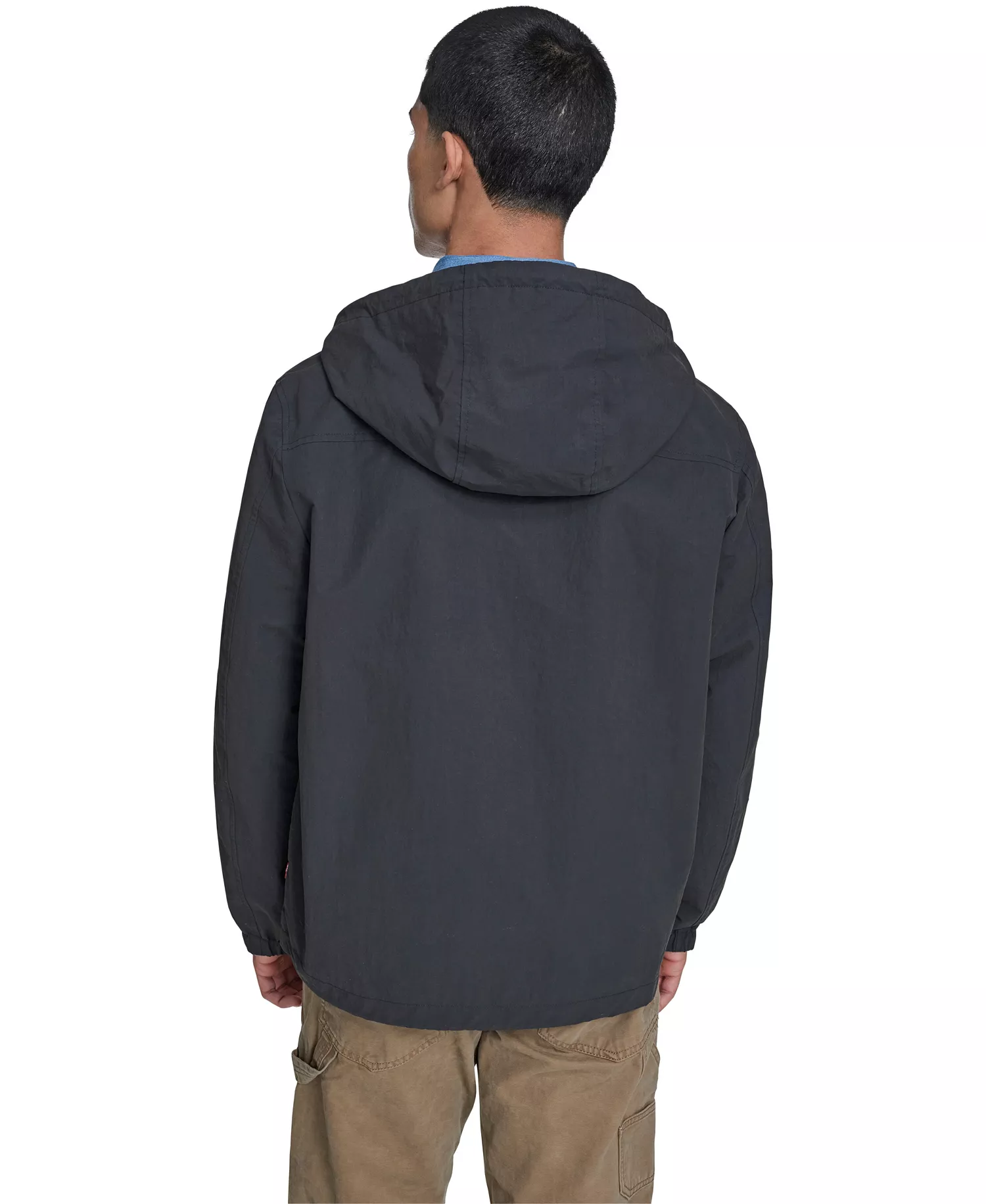 Men's Lightweight Hooded Jacket - Black - 2XL