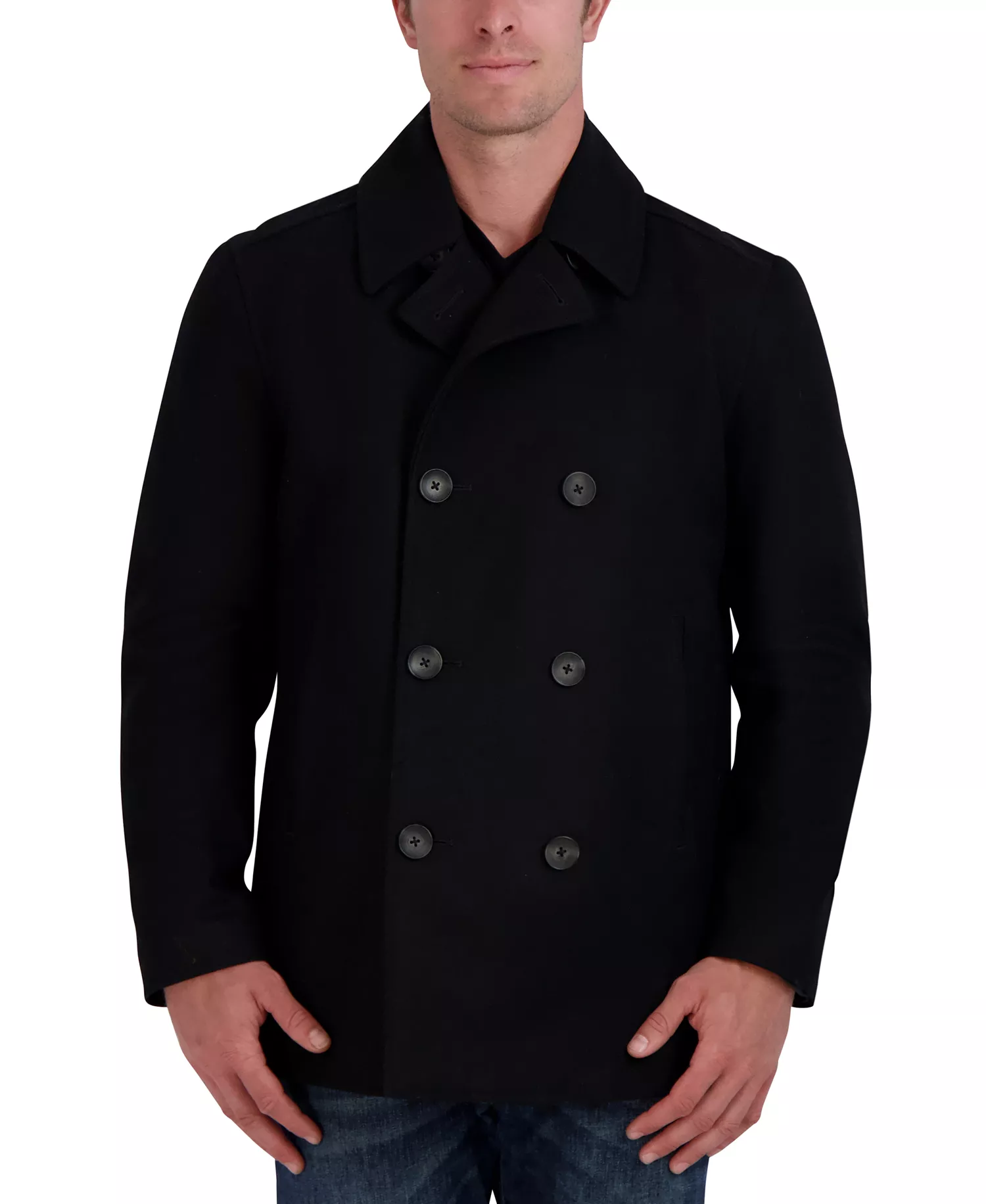 Men's Classic Peacoat - Black - M