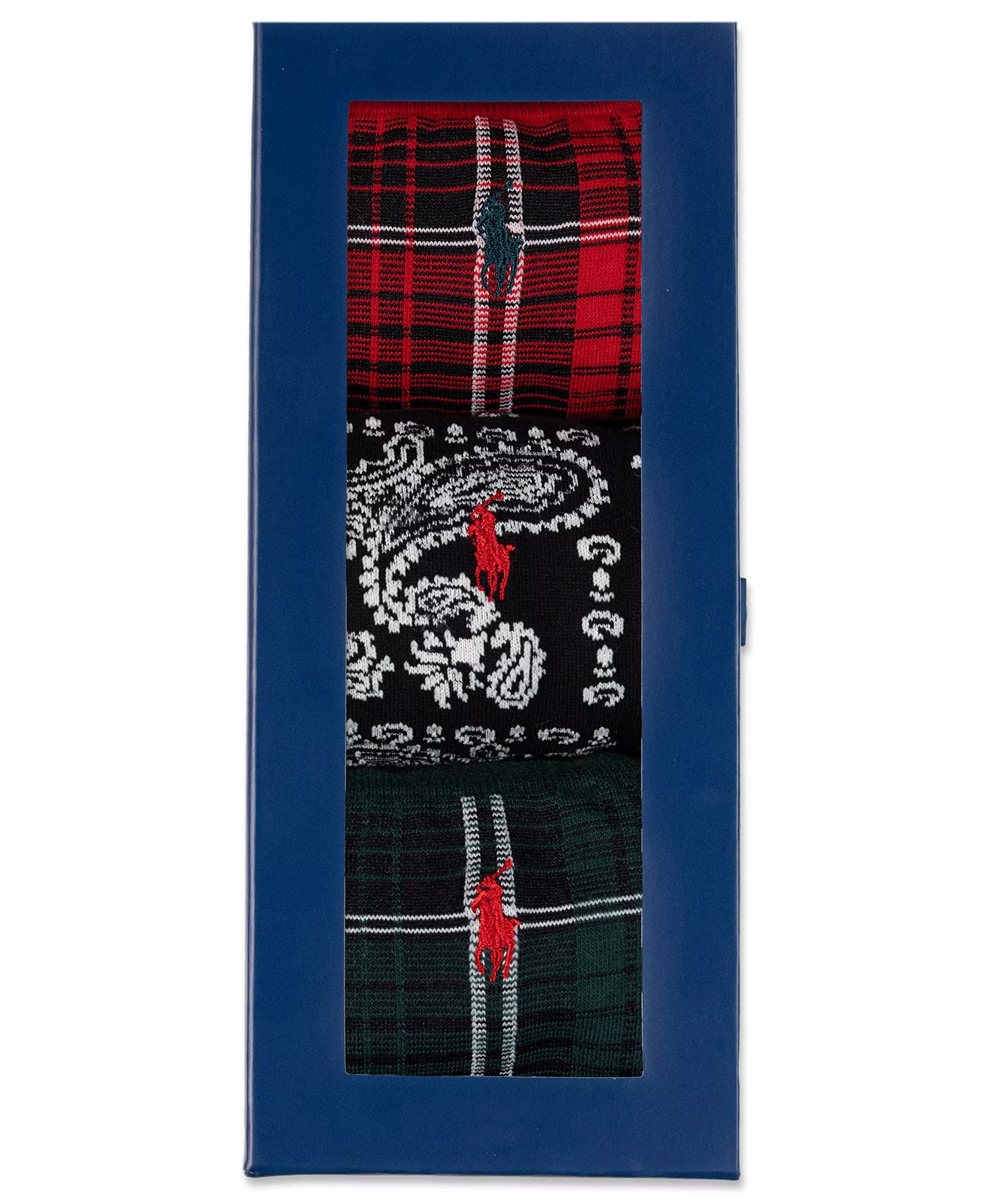 Men's 3-Pack Chopped Bandana And Plaid Socks Gift Box - Asst - 7-12