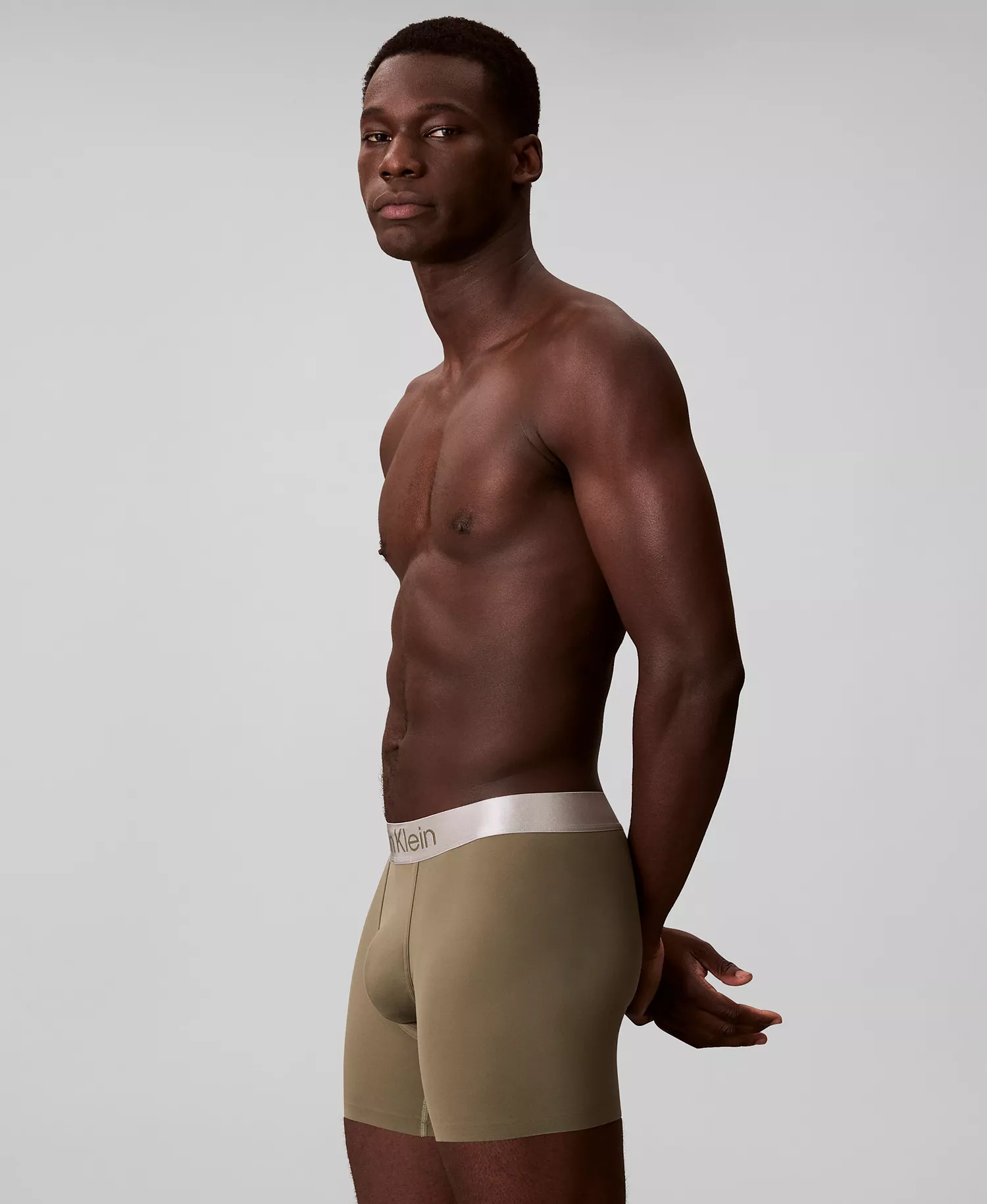 Men's Brushed Microfiber Stretch Boxer Brief - Brush Green - L