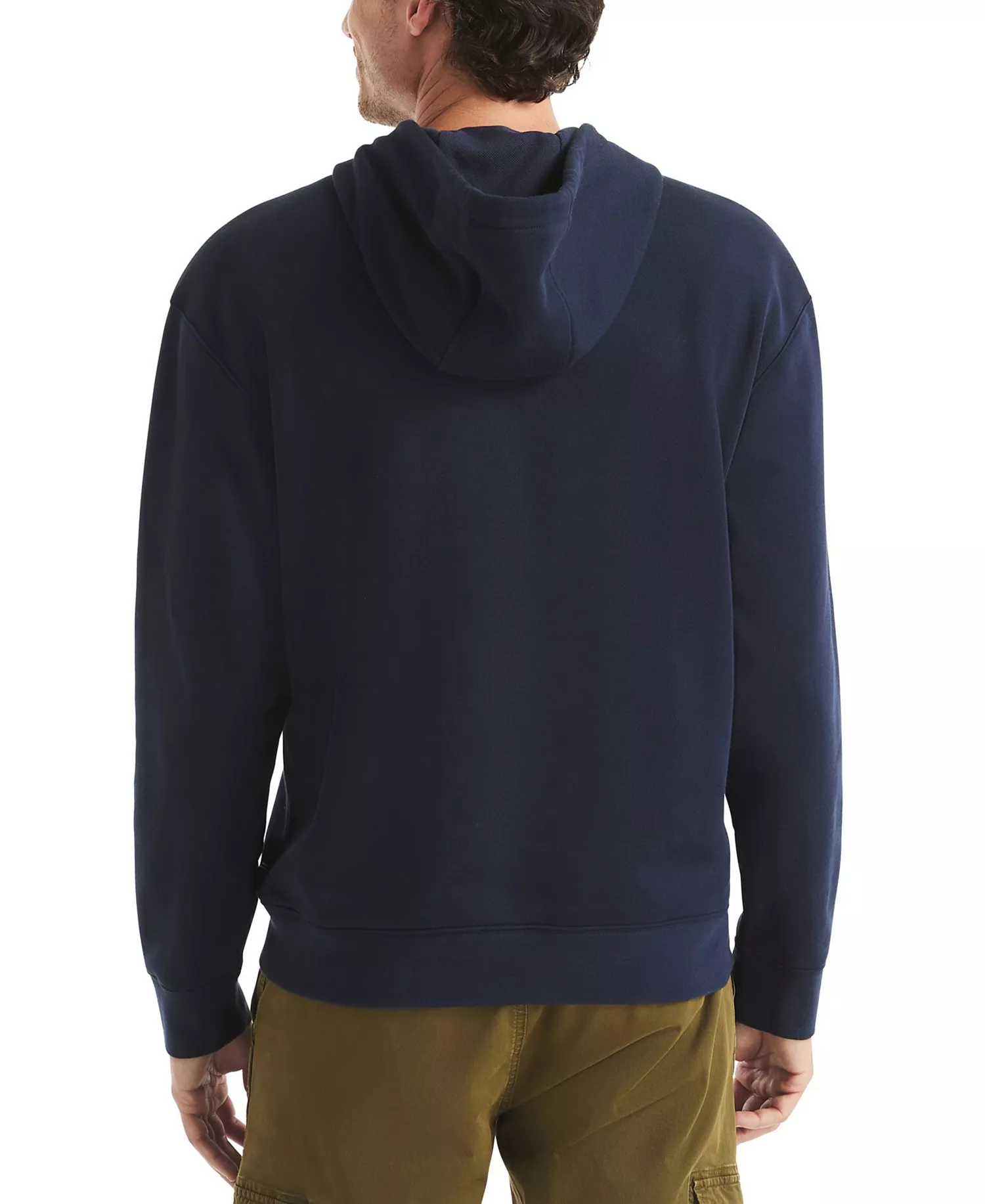 Men's Logo Details Relaxed-Fit Pull-On Hoodie - Navy Seas - L