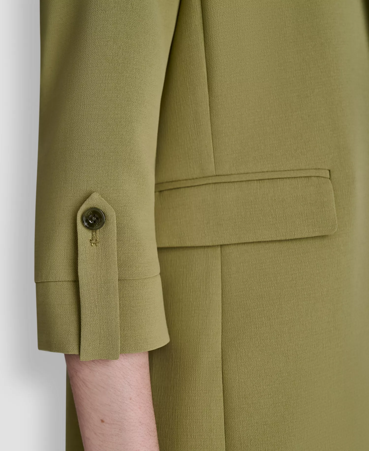 Petite Textured Open Front Blazer - Sage - 0P