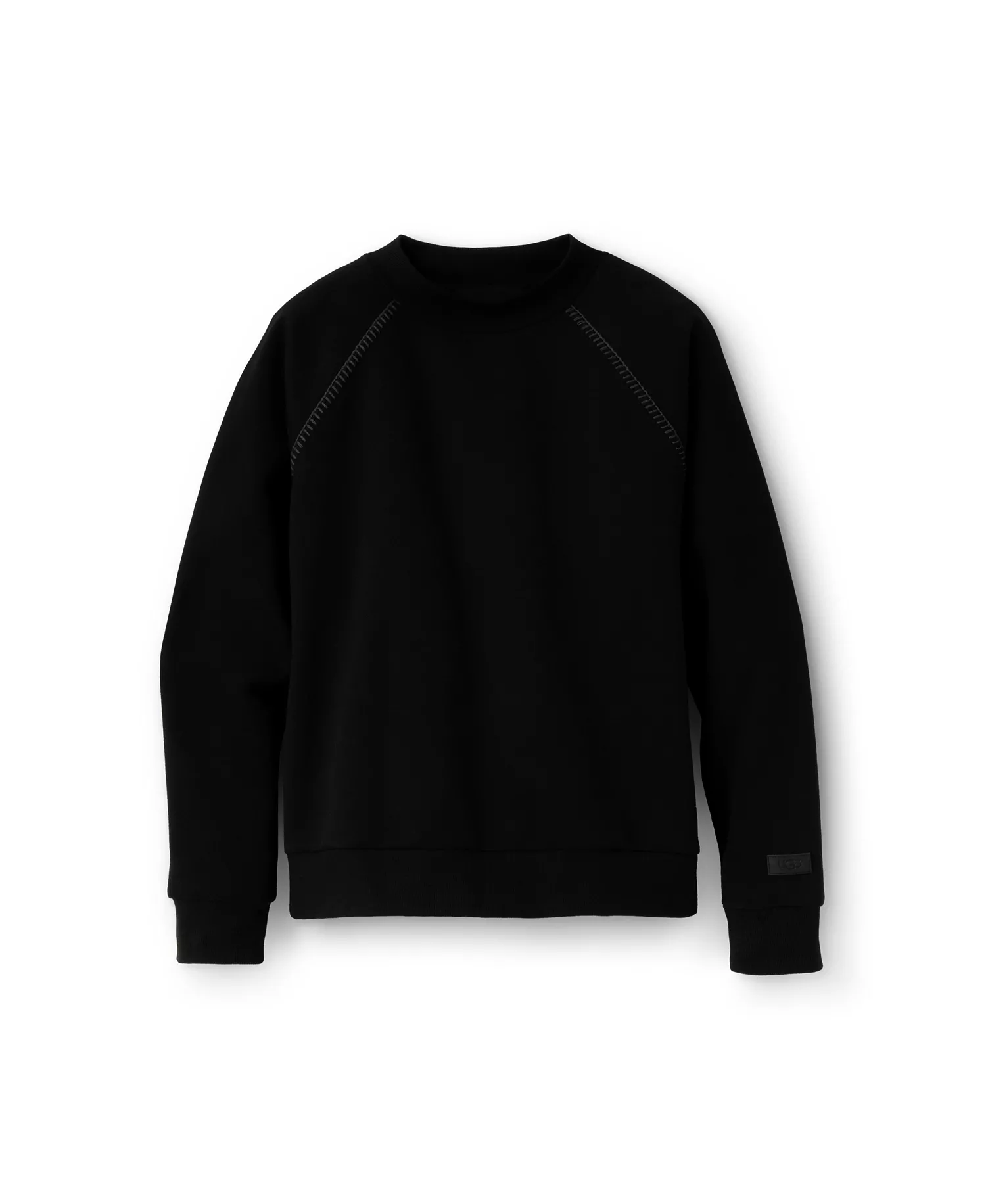 UGG Women's Classic Crew Neck Raglan-Sleeve Sweatshirt - Black - L