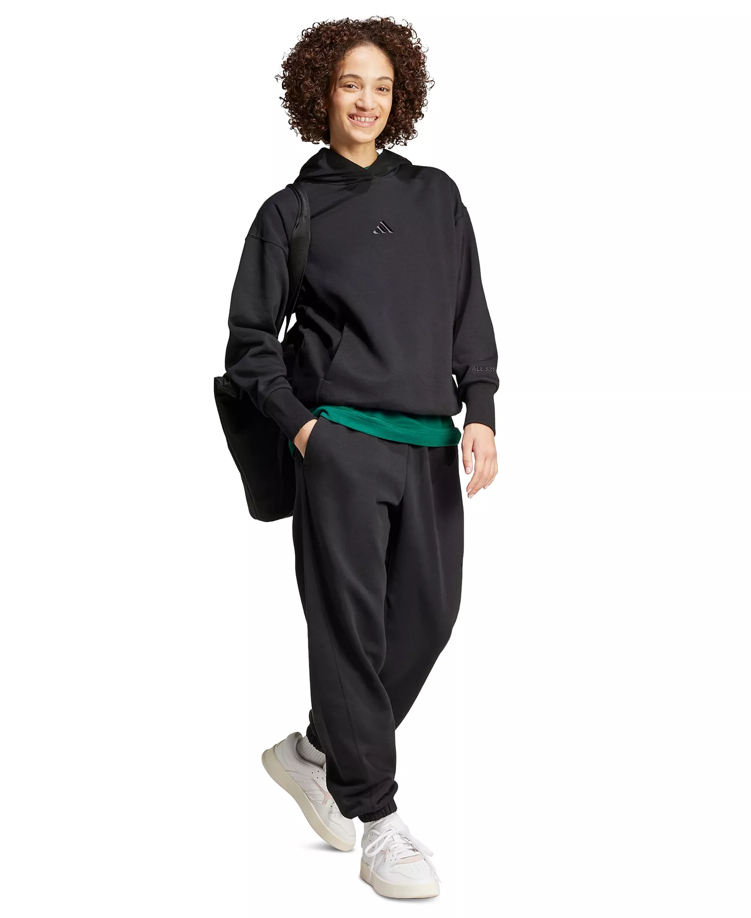 Women's All Season Loose Drawstring Pants - Black - 2XL