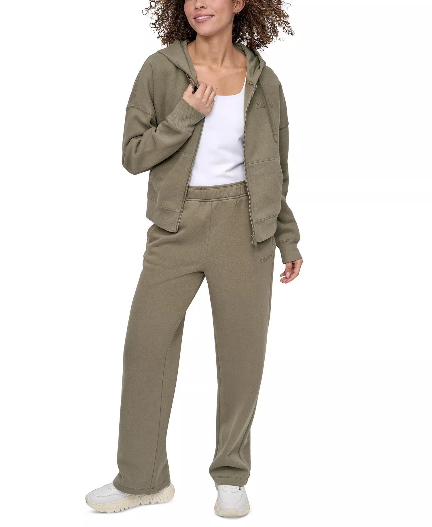 Women's Silicone Logo Full-Zip Hoodie - Utility Green - S