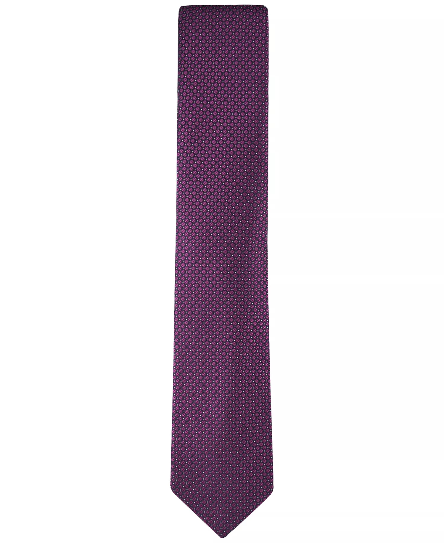 Men's Steel Micro-Dot Solid Tie - Berry - ONE SIZE