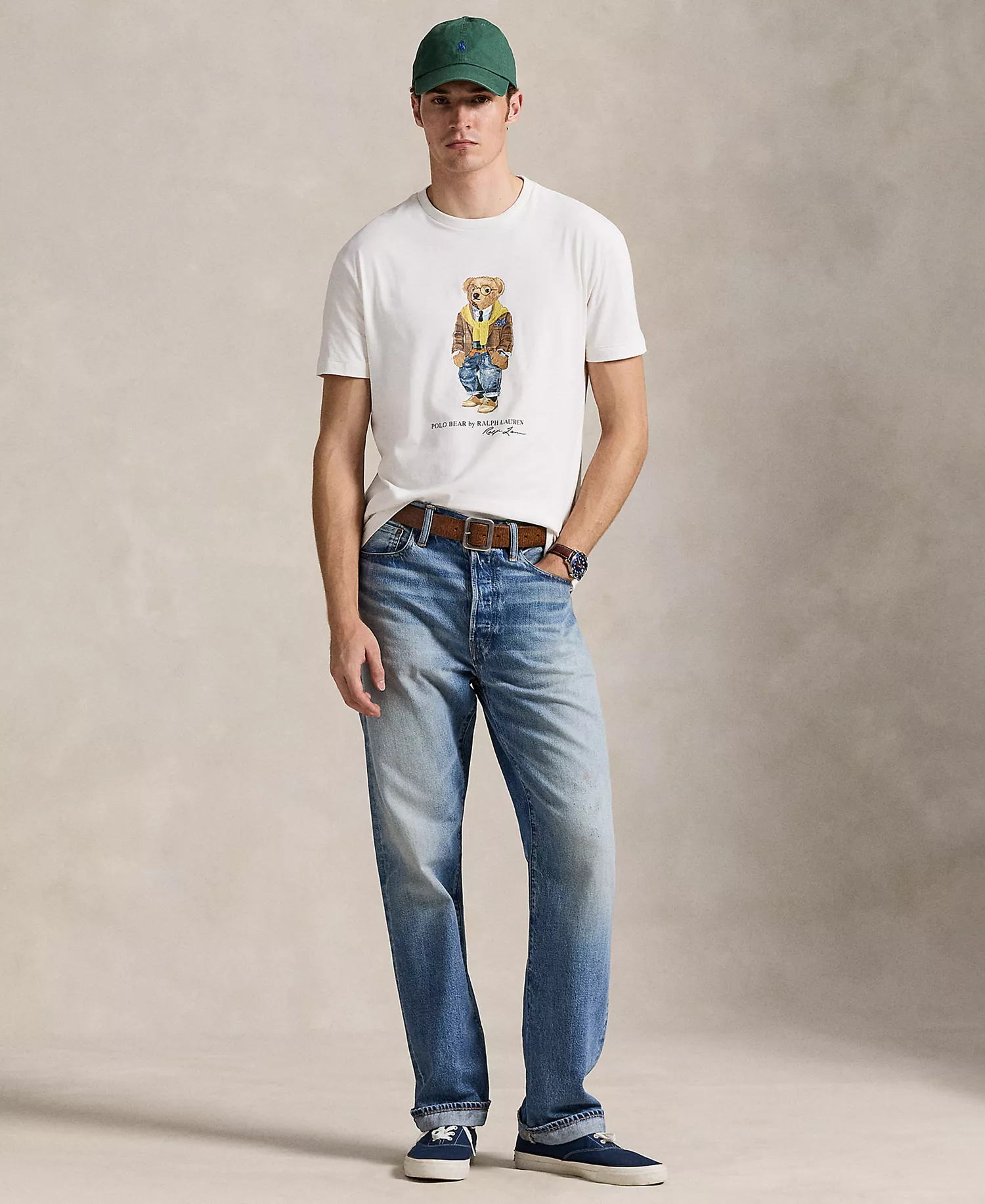 Men's Classic Fit Polo Bear Jersey T-Shirt - Nevis - 2XL