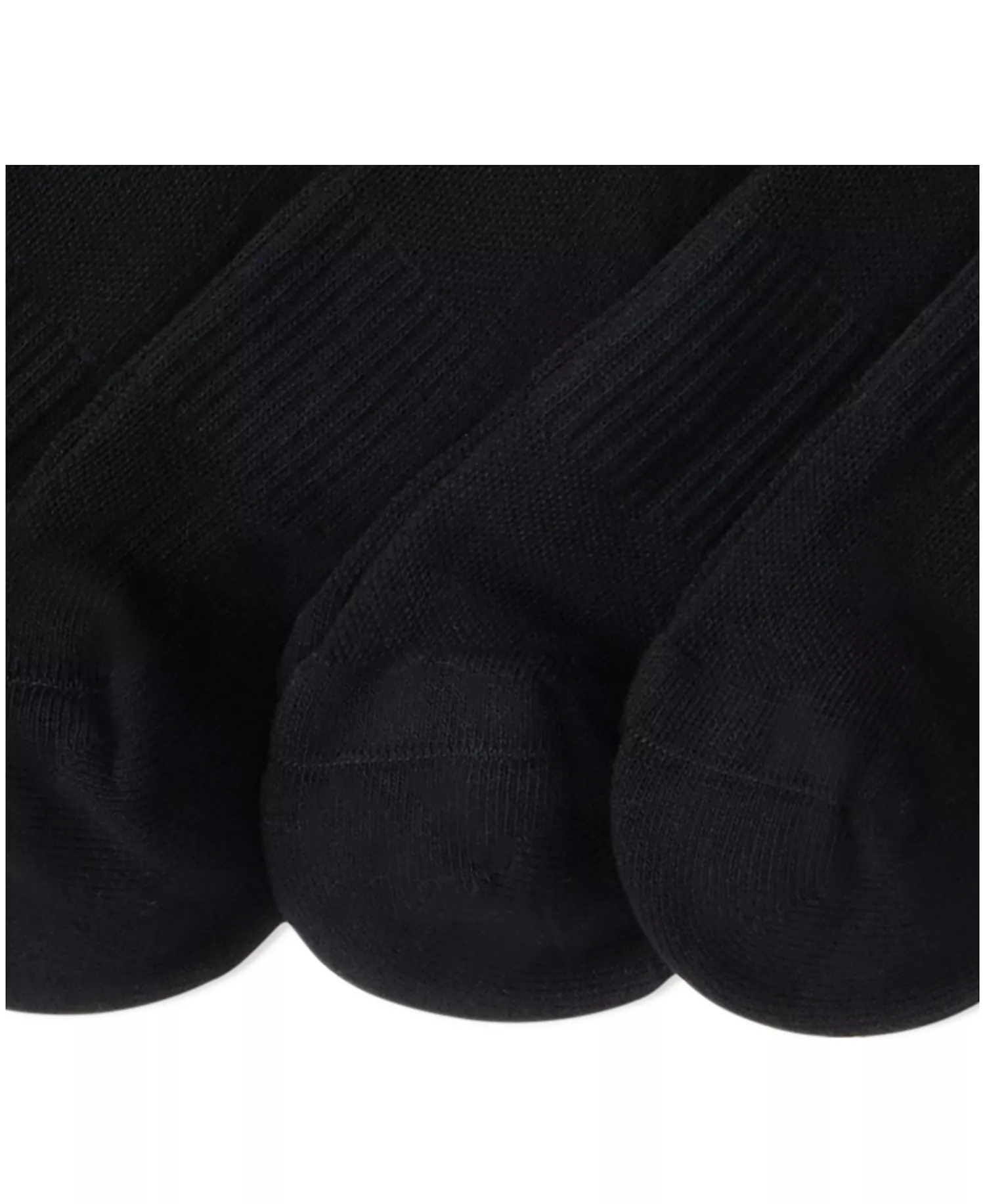 Men's 6-Pack Performance Sport Quarter Socks - Black - 10-13