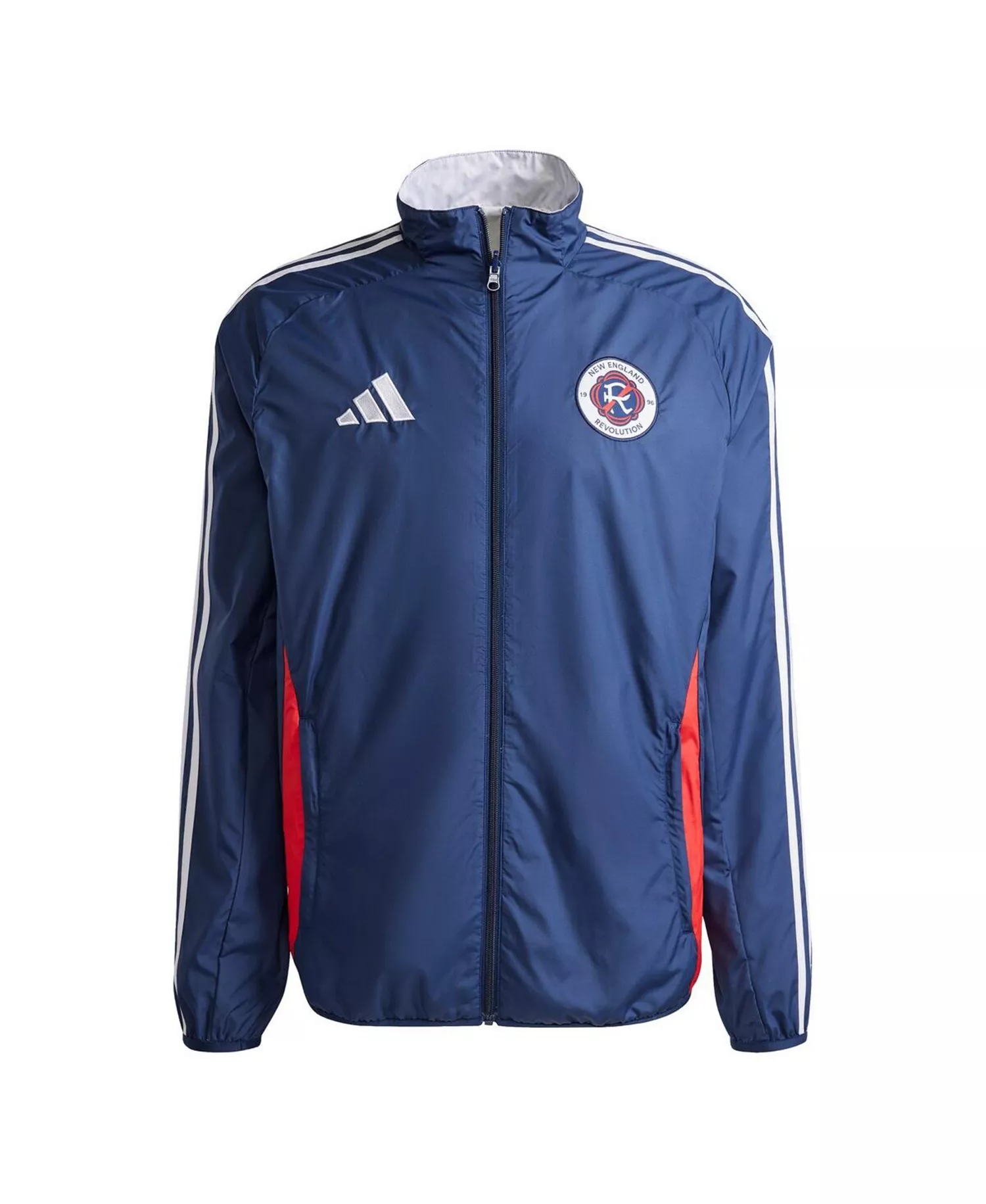 Men's Navy/White New England Revolution 2025 Anthem Reversible Full-Zip Jacket - Navy, White - L