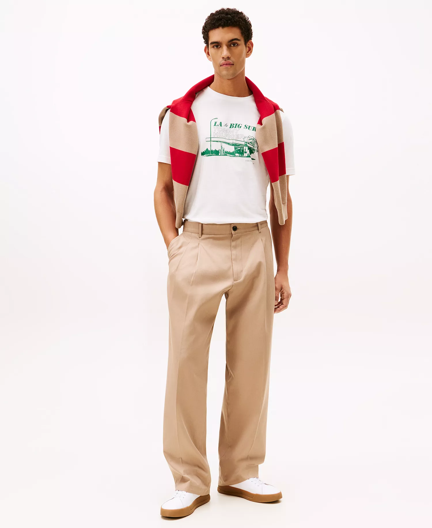 Men's Photo Print Graphic T-Shirt - White/Green - L