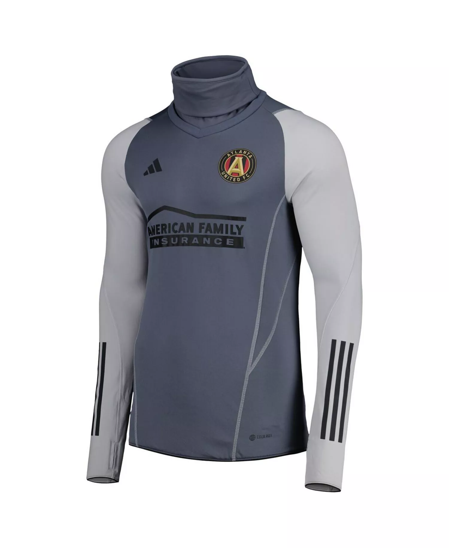 Men's Gray Atlanta United FC Warm Raglan COLD.RDY Top - Gray - 2XL