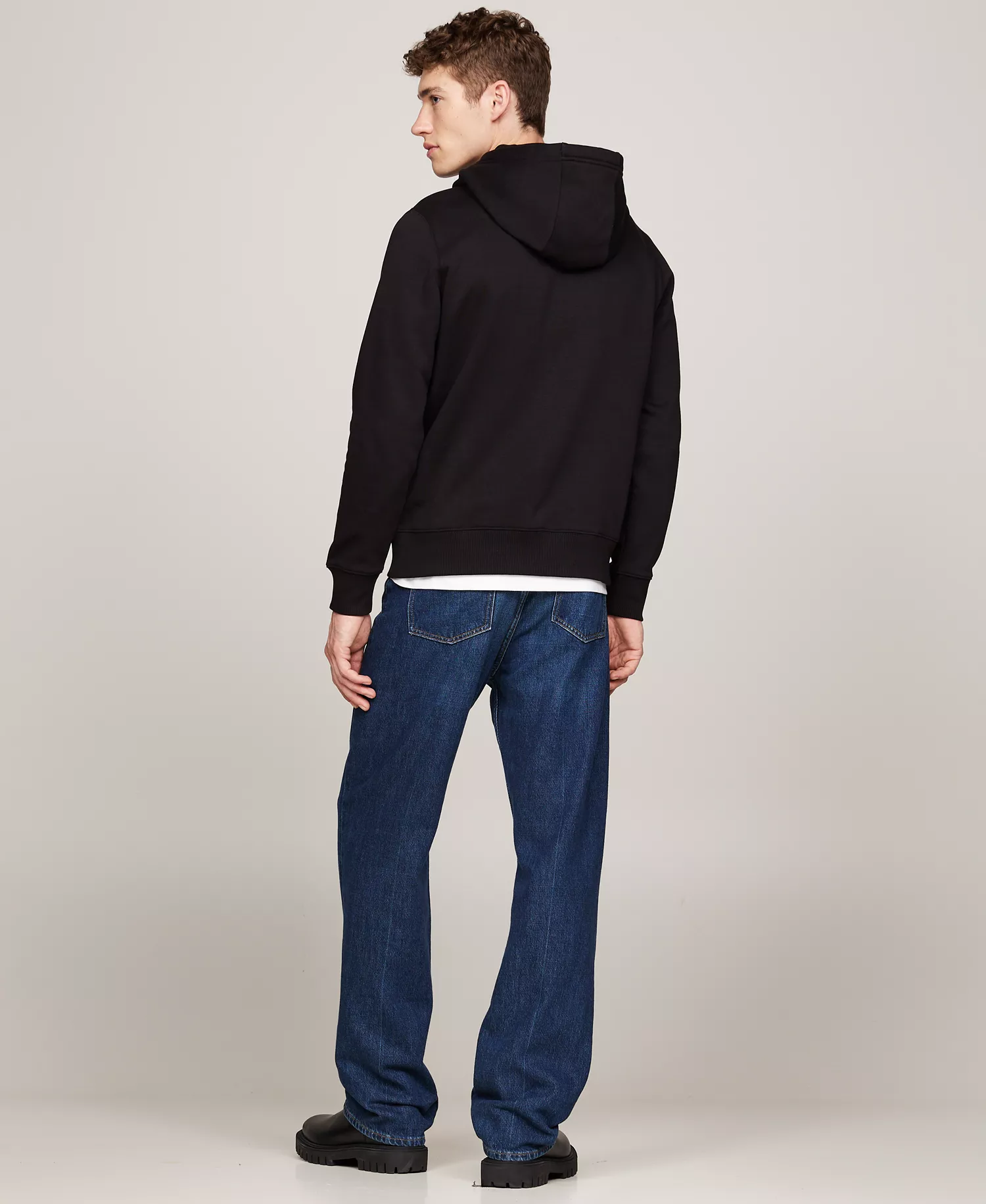 Men's Chest Logo Hoodie - Black - M