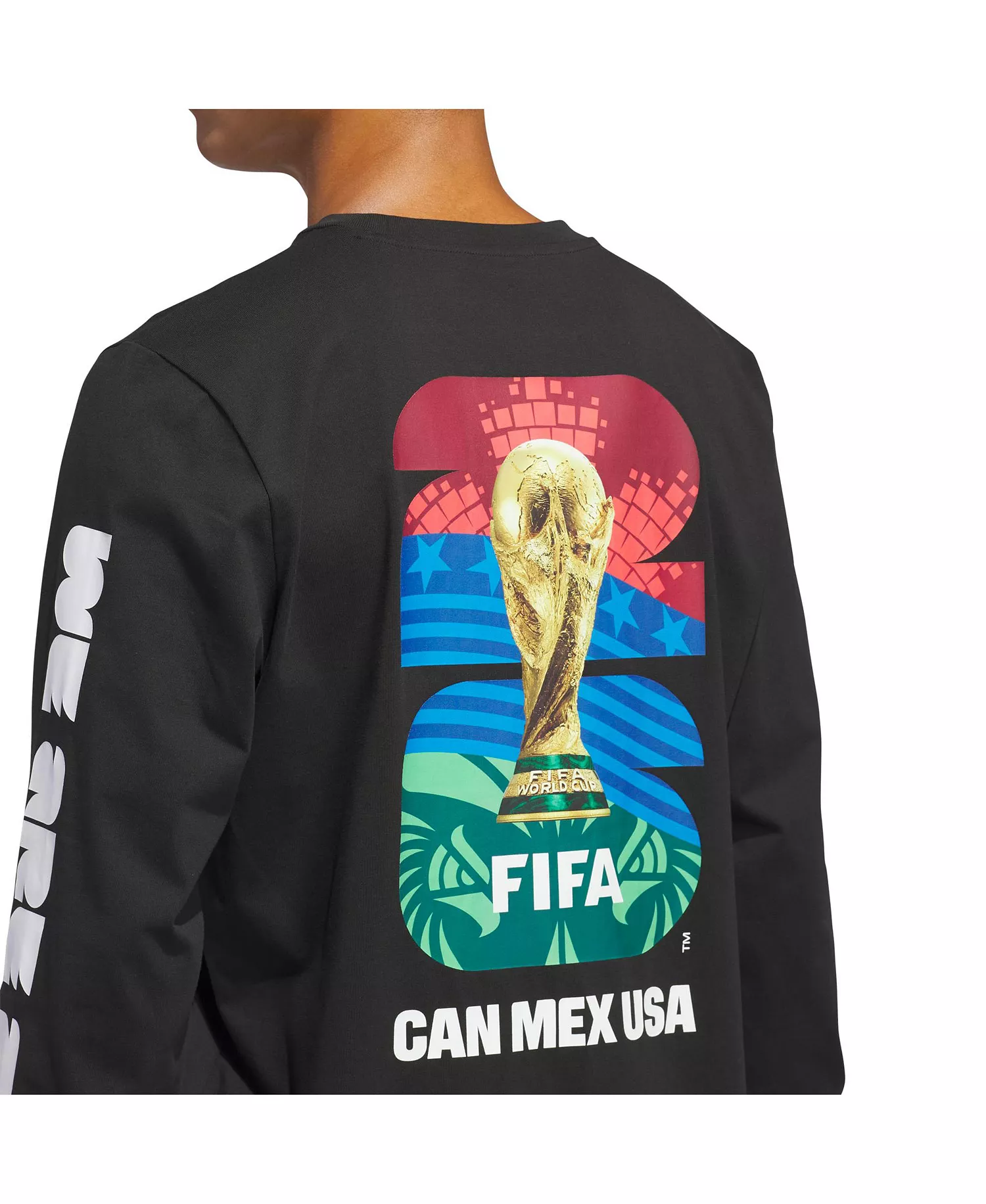 Men's Black 2026 FIFA World Cup Graphic Long Sleeve T-Shirt - Black - 2XL