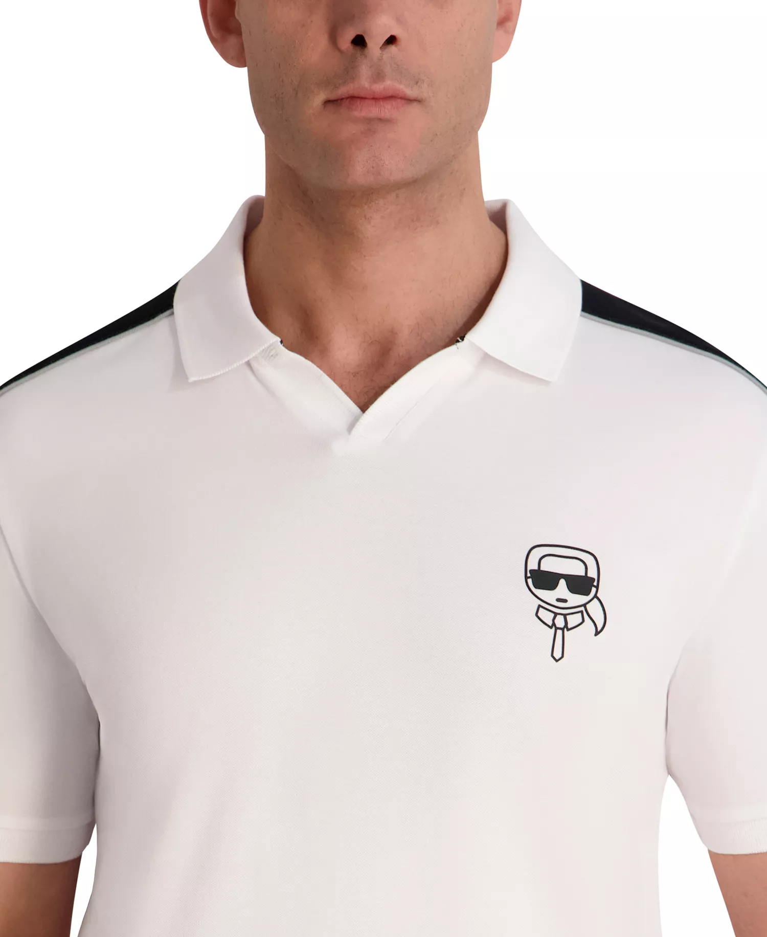 Men's Jonny Collar Polo Shirt - Optic White - L