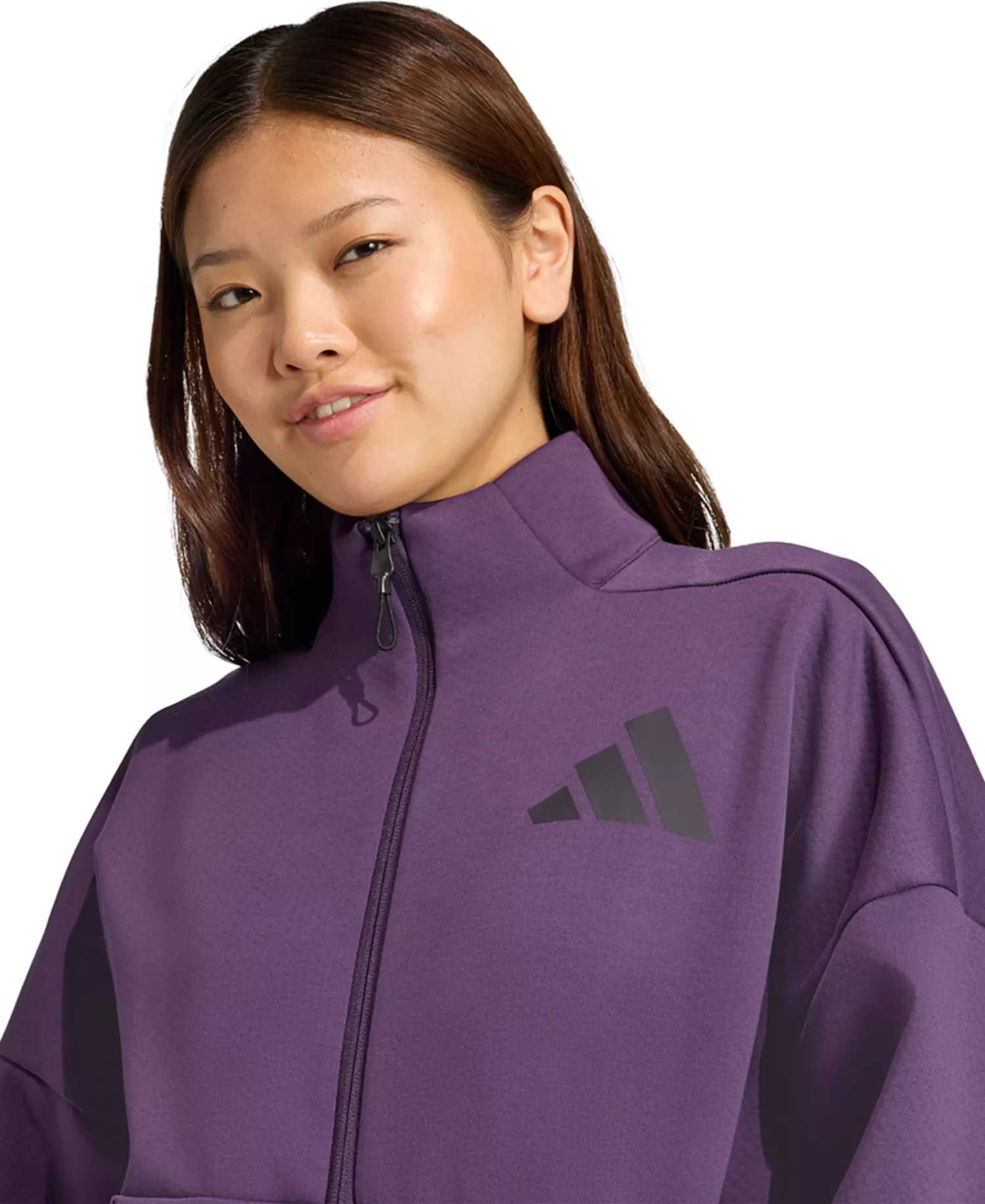 Women's Z.N.E. Zip-Front Long Sleeve Track Jacket  - Aurora Plum - L