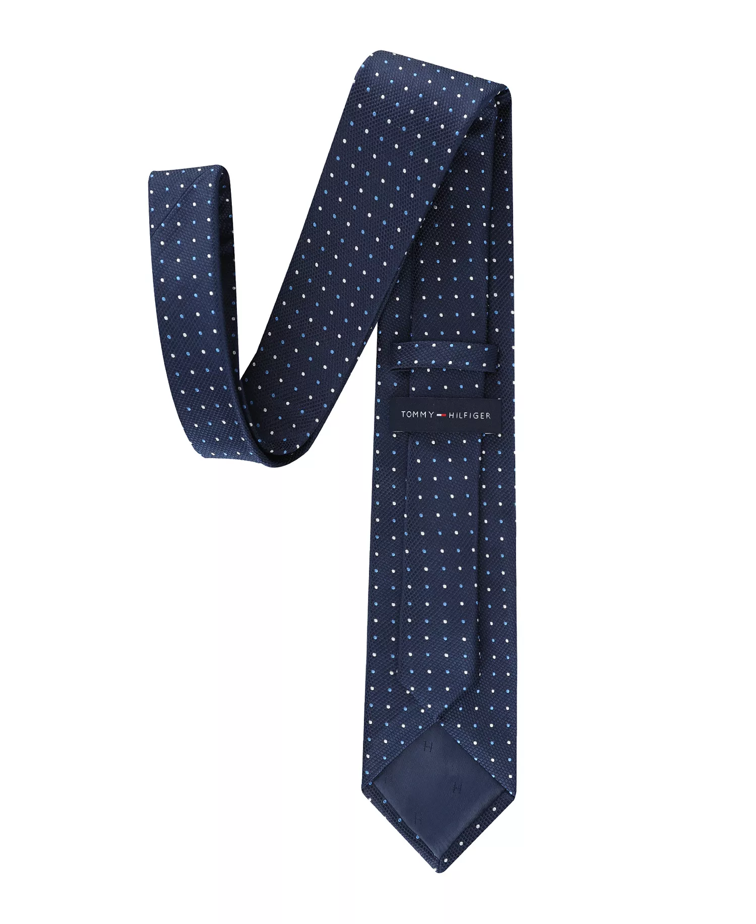 Men's Newport Dot Pattern Tie - Navy - ONE SIZE