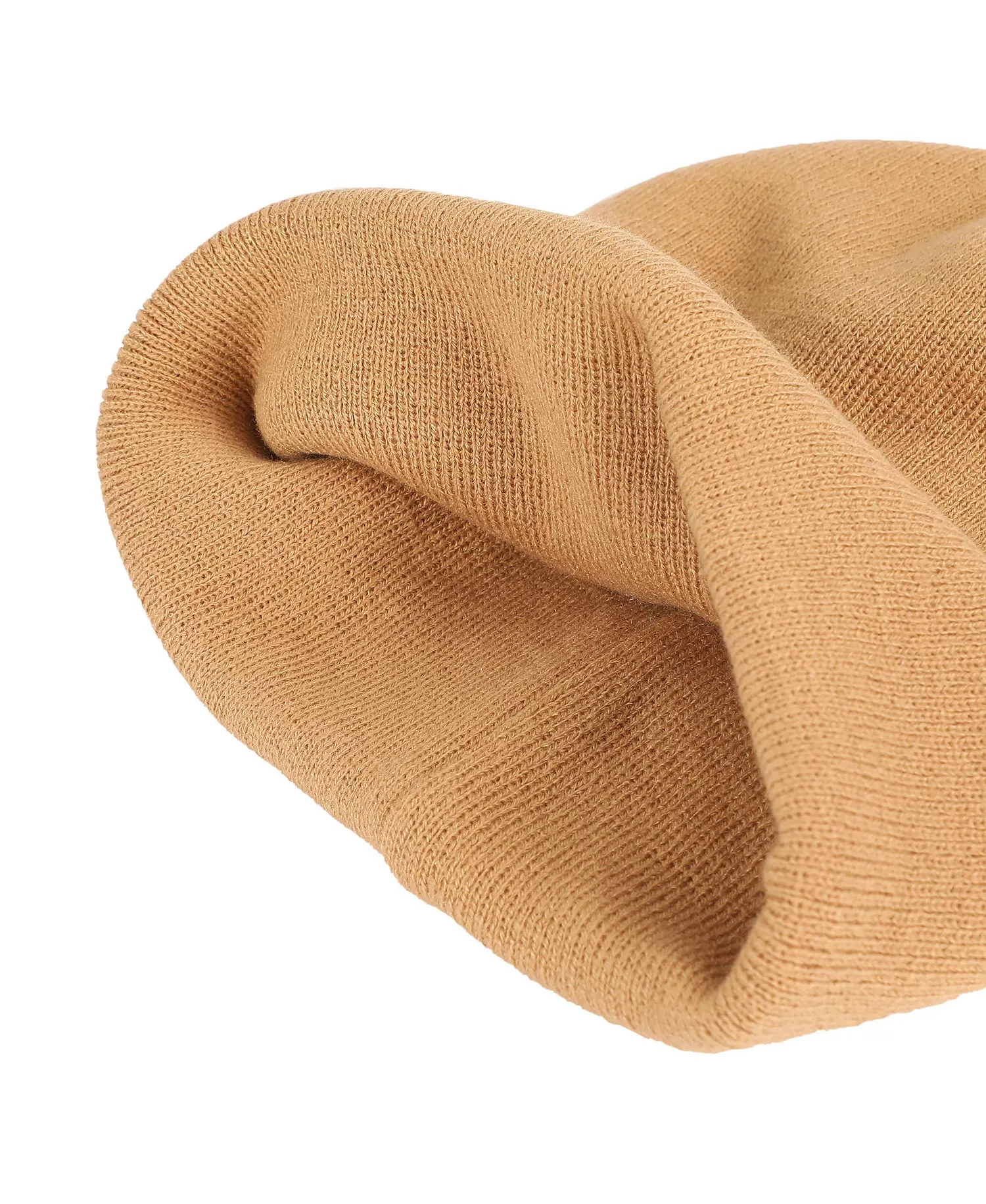 Men's Donkey Embroidery Acrylic Knit Standard Cuff Beanie - Shrek donkey brown - ONE SIZE