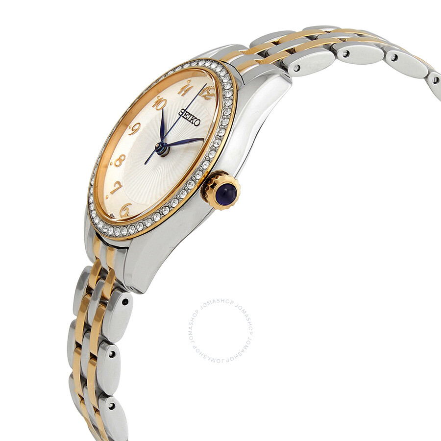 Seiko Open Box - Crystals Quartz White Dial Ladies Watch