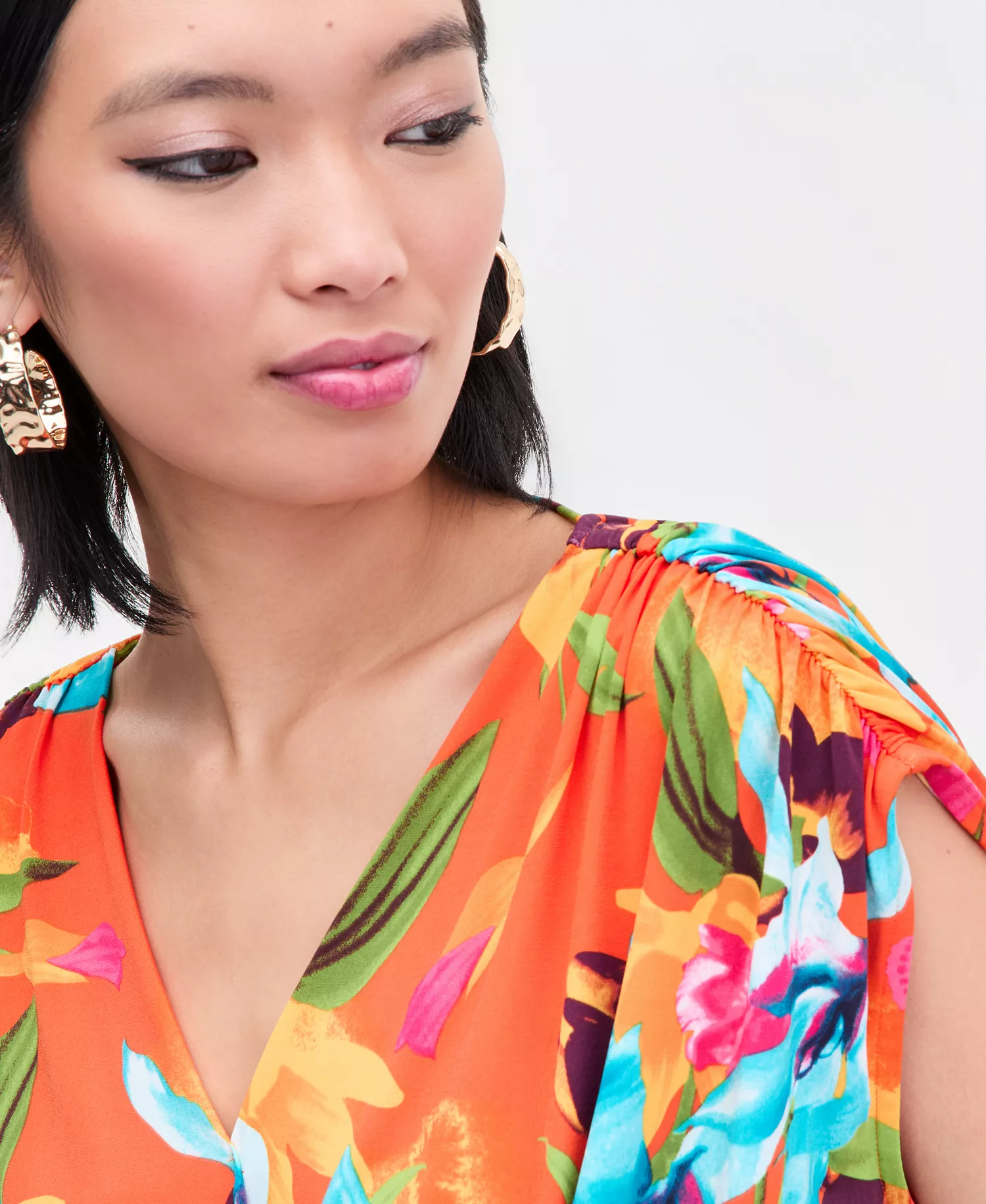 Women's Surplice V-Neck Top, Exclusively at Macy's - Calla Bouquet - L