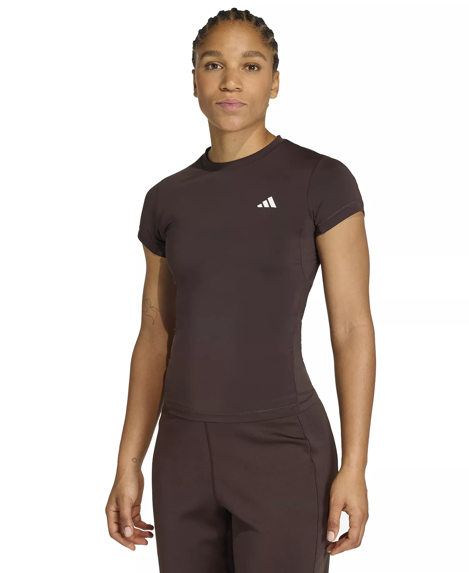 Women's Power Essential Workout Crewneck T-Shirt - Aurora Coffee - 2XL