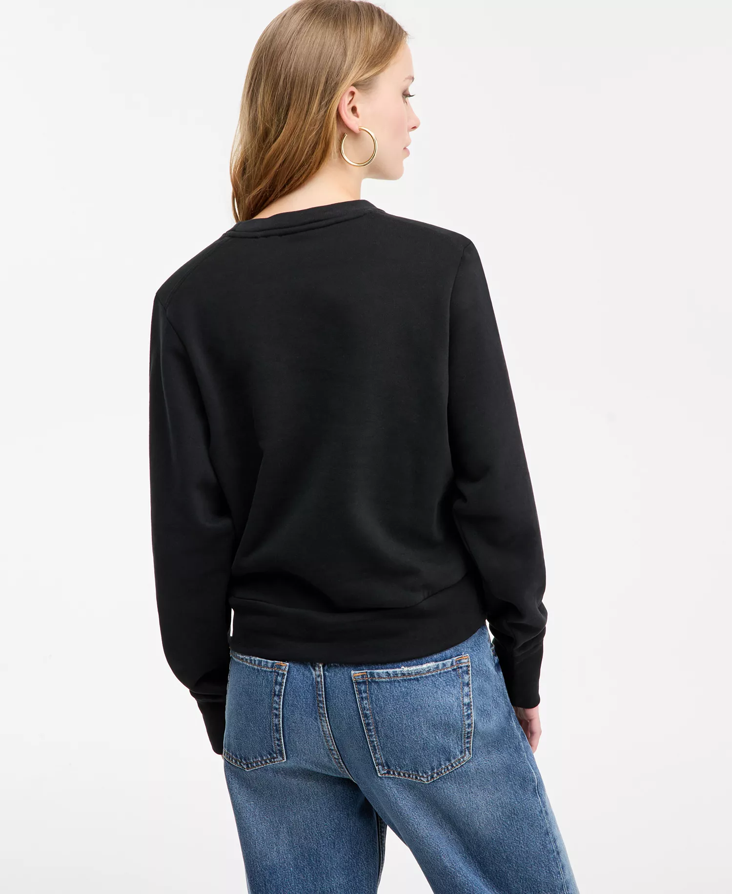 Women's Martini Appliqué Sweatshirt - Black - L