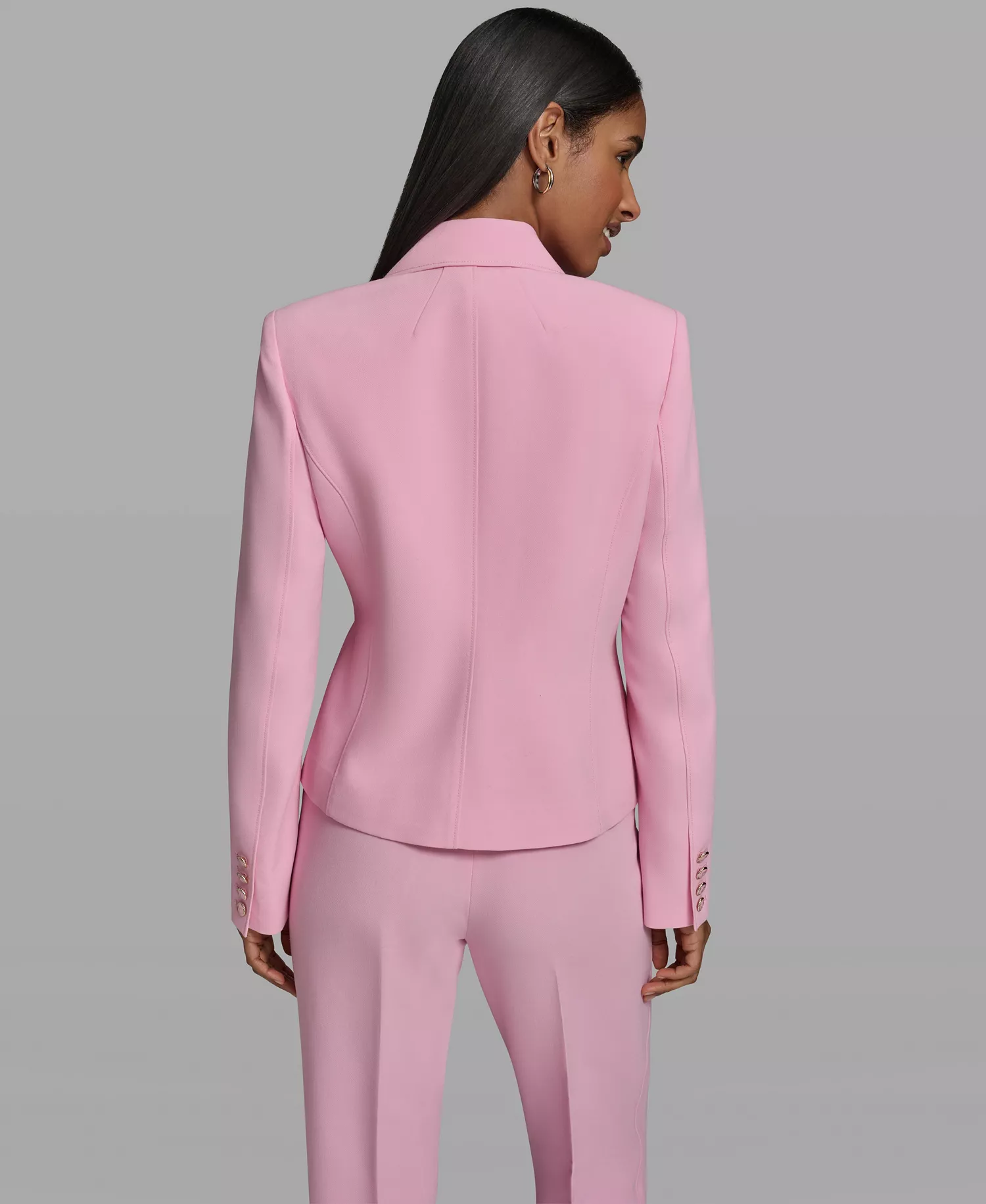 Women's Cropped Collared Woven Jacket - Prism Pink - 0