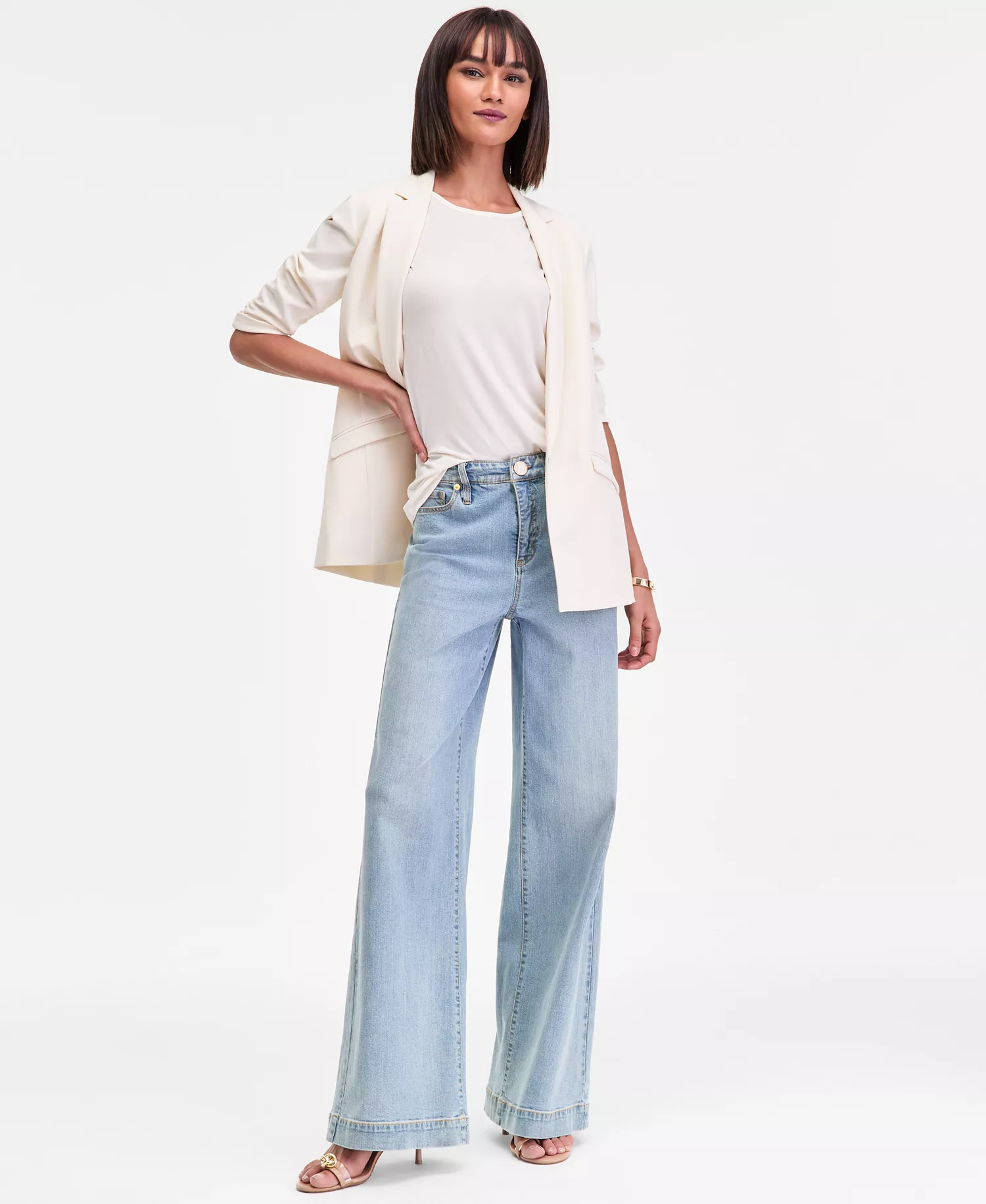 Women's Ruched-Shoulder Cap-Sleeve Top, Macy's Exclusive - Mia Snake - L