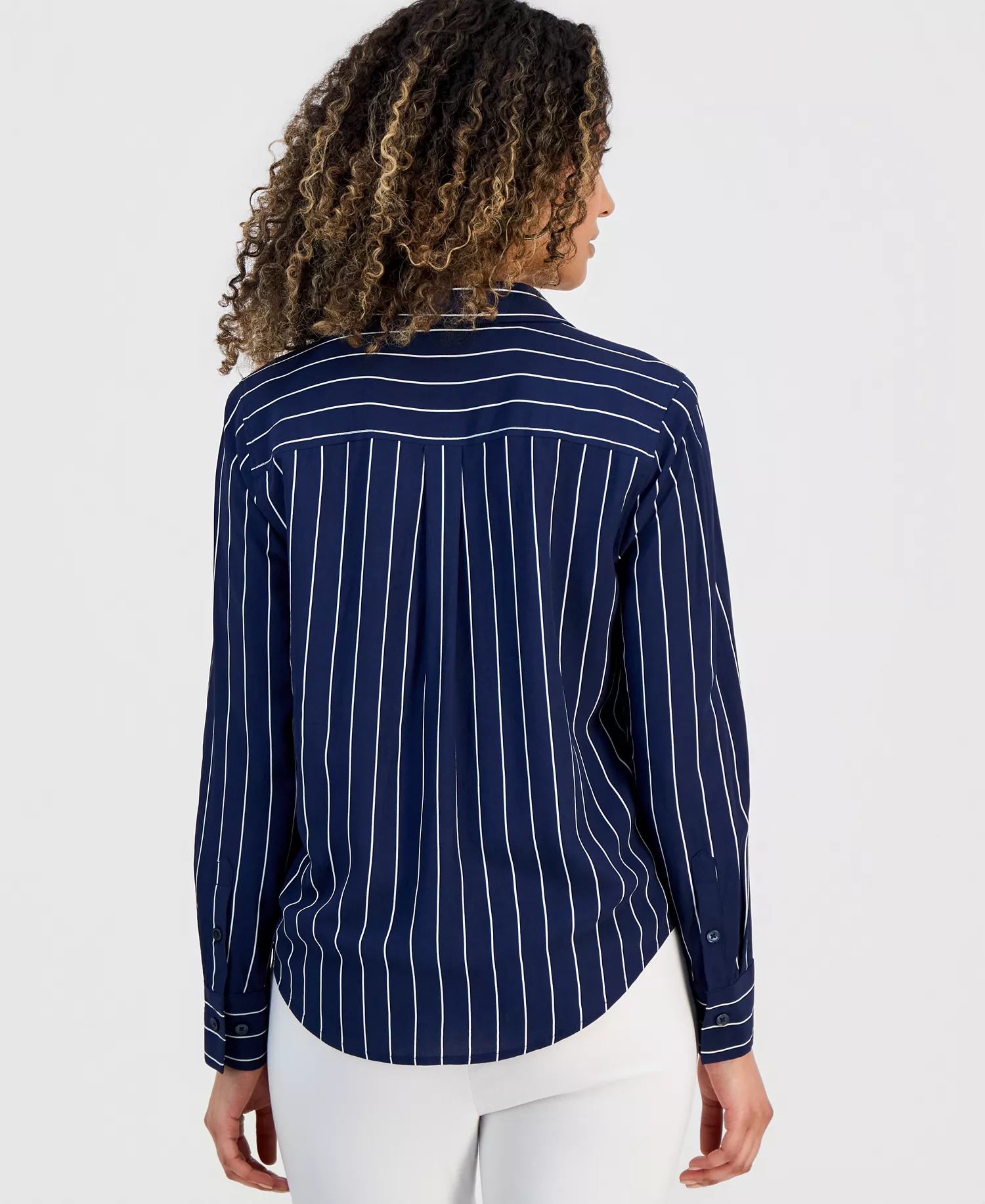Petite Striped Shirt, Macy's Exclusive - Intrepid Sidley Stripe - P/L