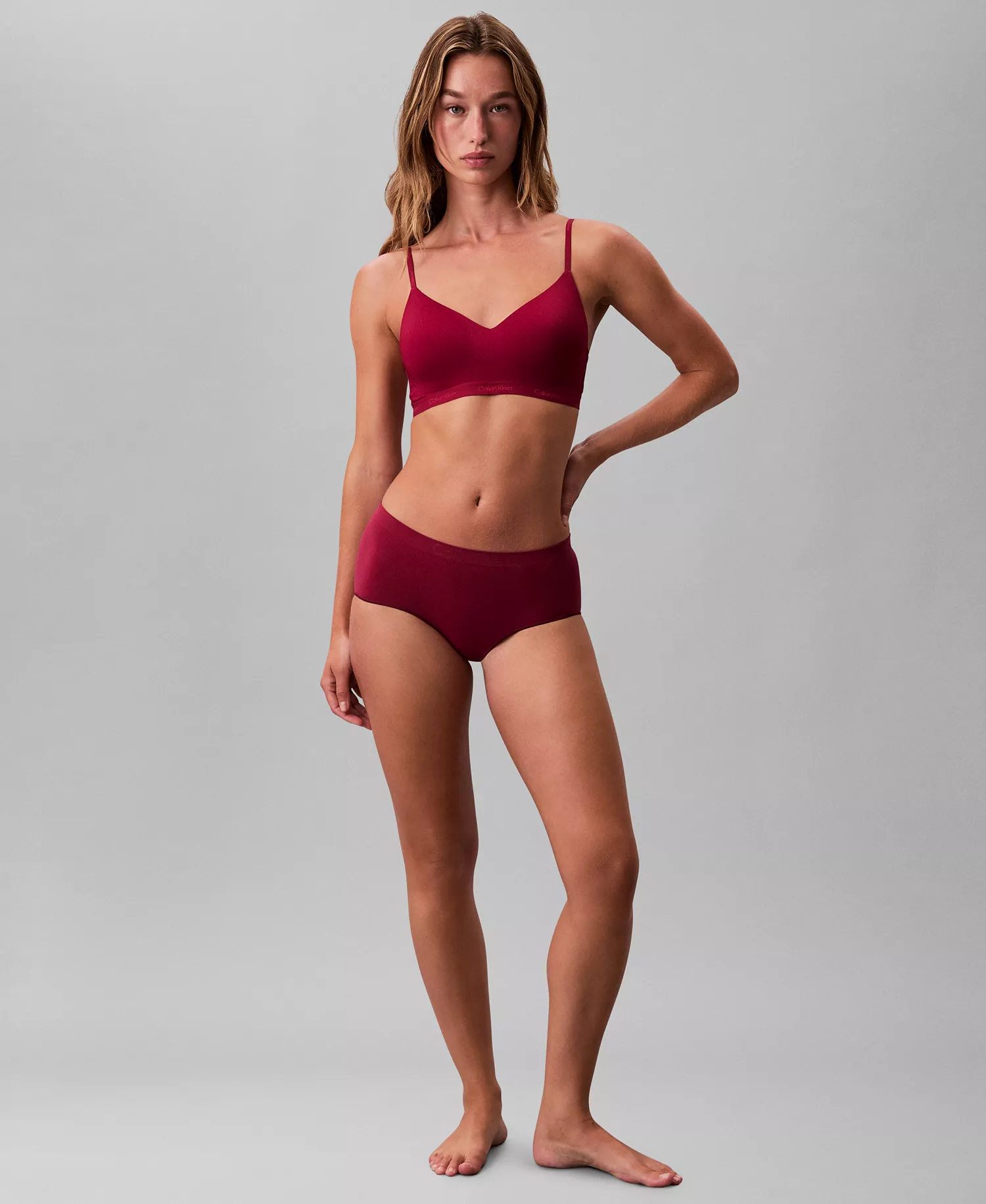 Women's Bonded Flex Boyshort Underwear QD3961  - Beet Red - L