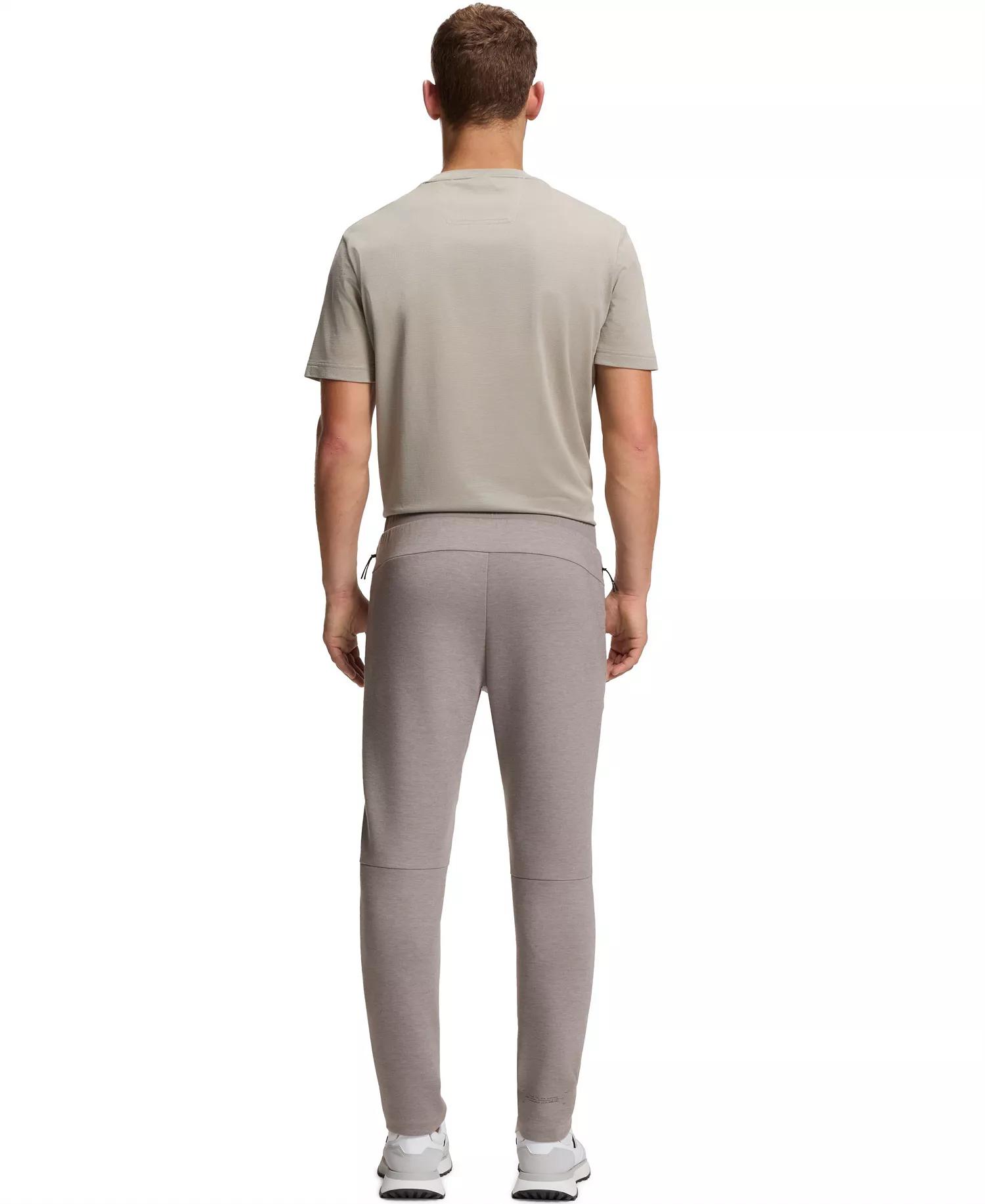 Men's Reflective Detail Regular-Fit Tracksuit Bottom Pants - Open Gray - L