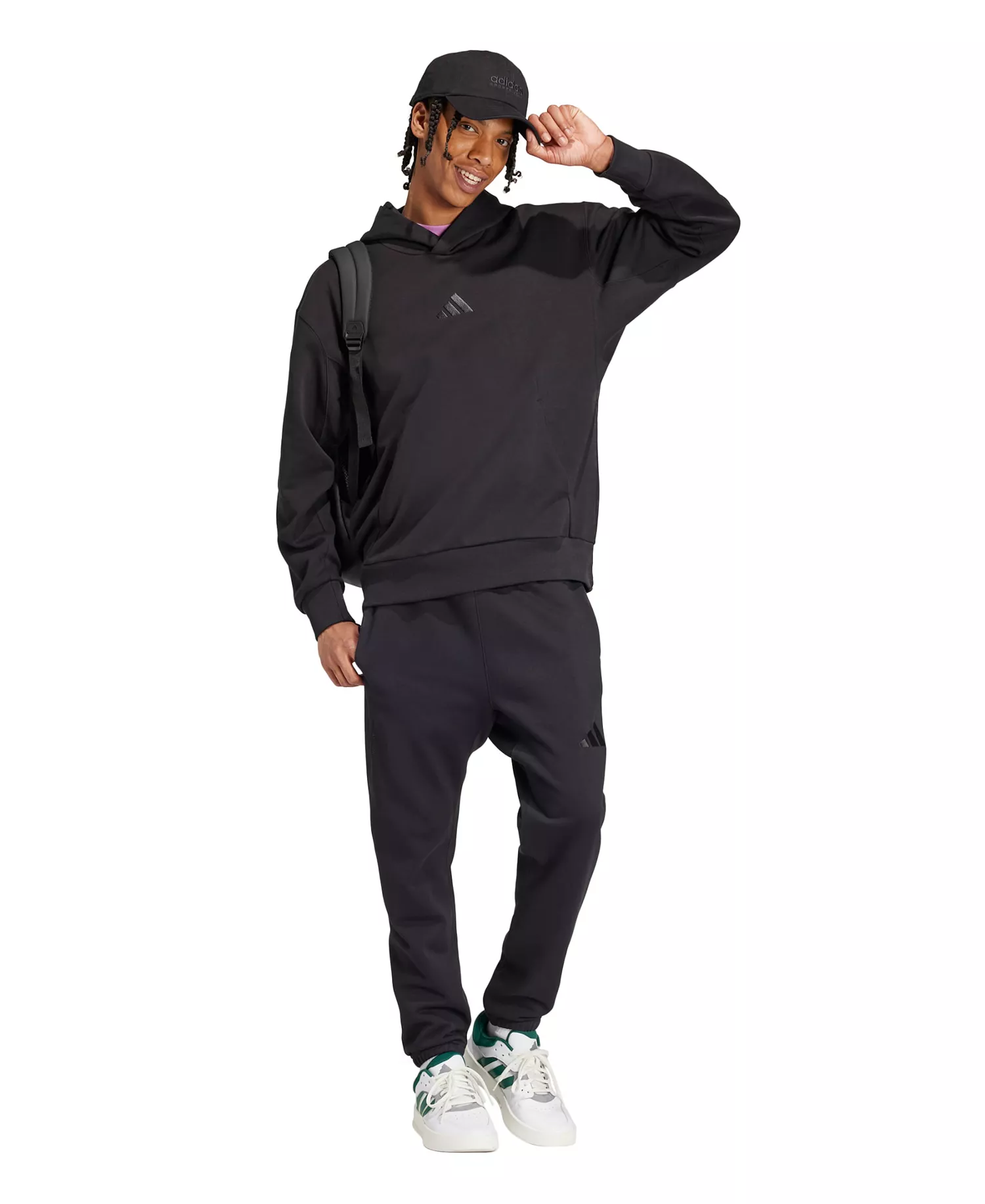 Men's Fleece Tapered Pants - Black - 2XL