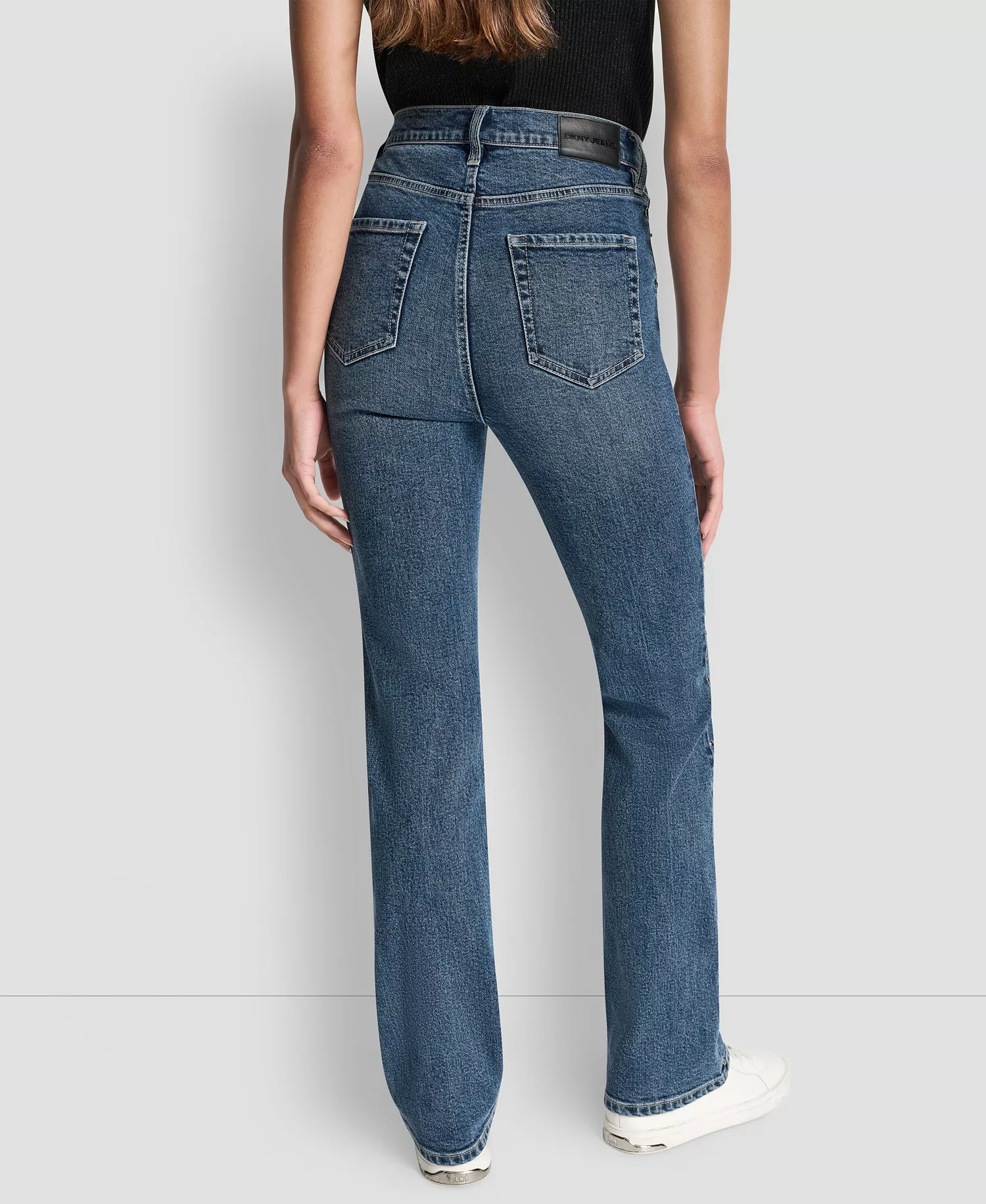 Women's Side Studded High-Rise Bootcut Jeans - Cobble Hill - 24