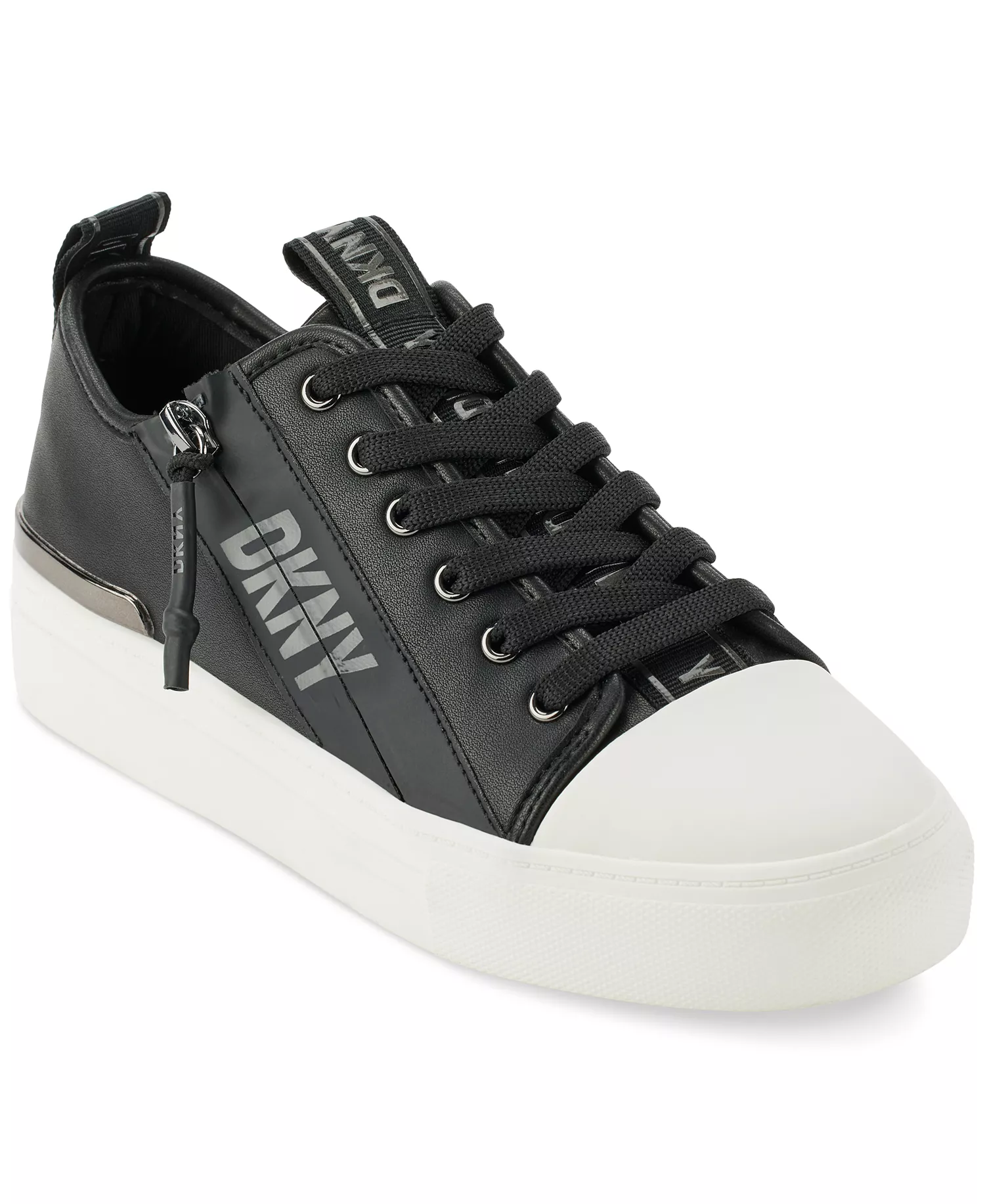 Women's Chaney Lace-Up Zipper Sneakers - Black - 6.5M