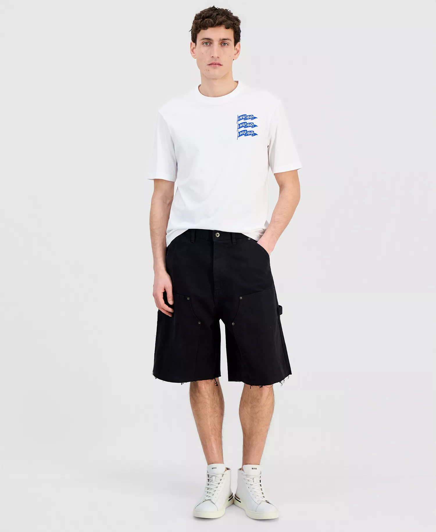 Men's Stretch Canvas 10.6" Carpenter Shorts - Black - 30