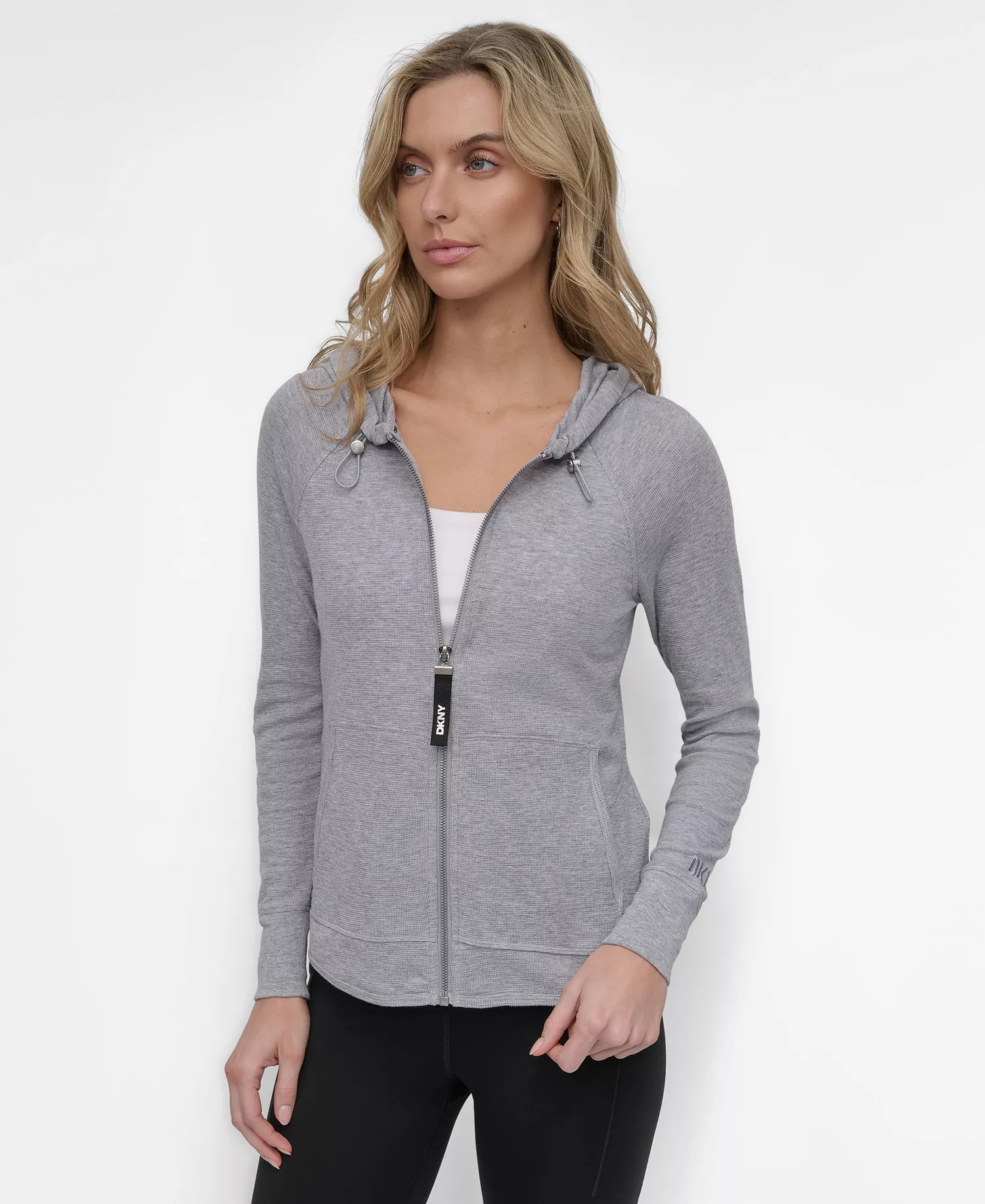 Women's Sport Zip-Front Hoodie Jacket - Black - L