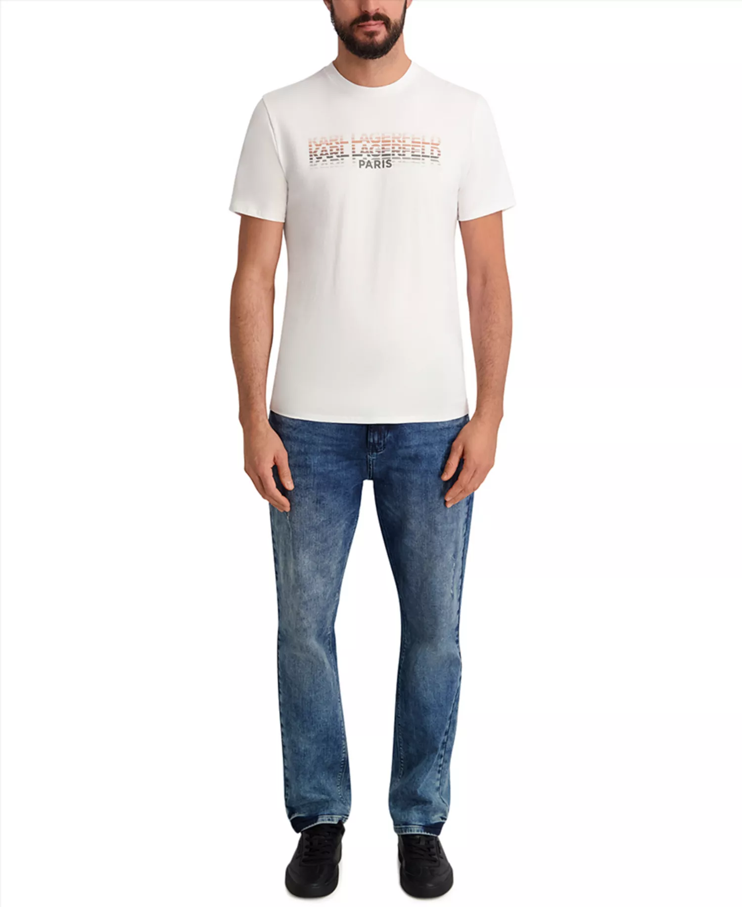 Men's Logo Detail T-Shirt - White - 2XL