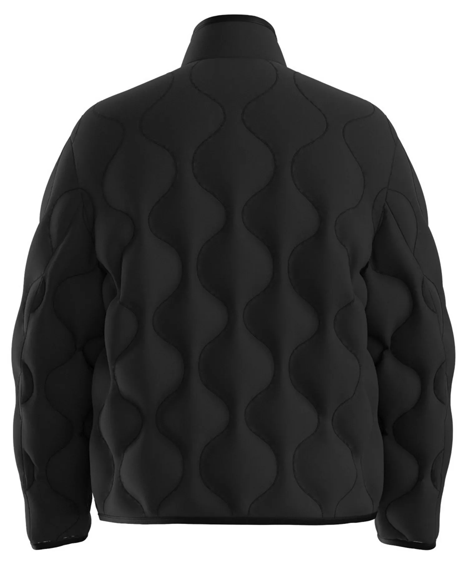 Men's Quilted Long-Sleeve Jacket - Black - L