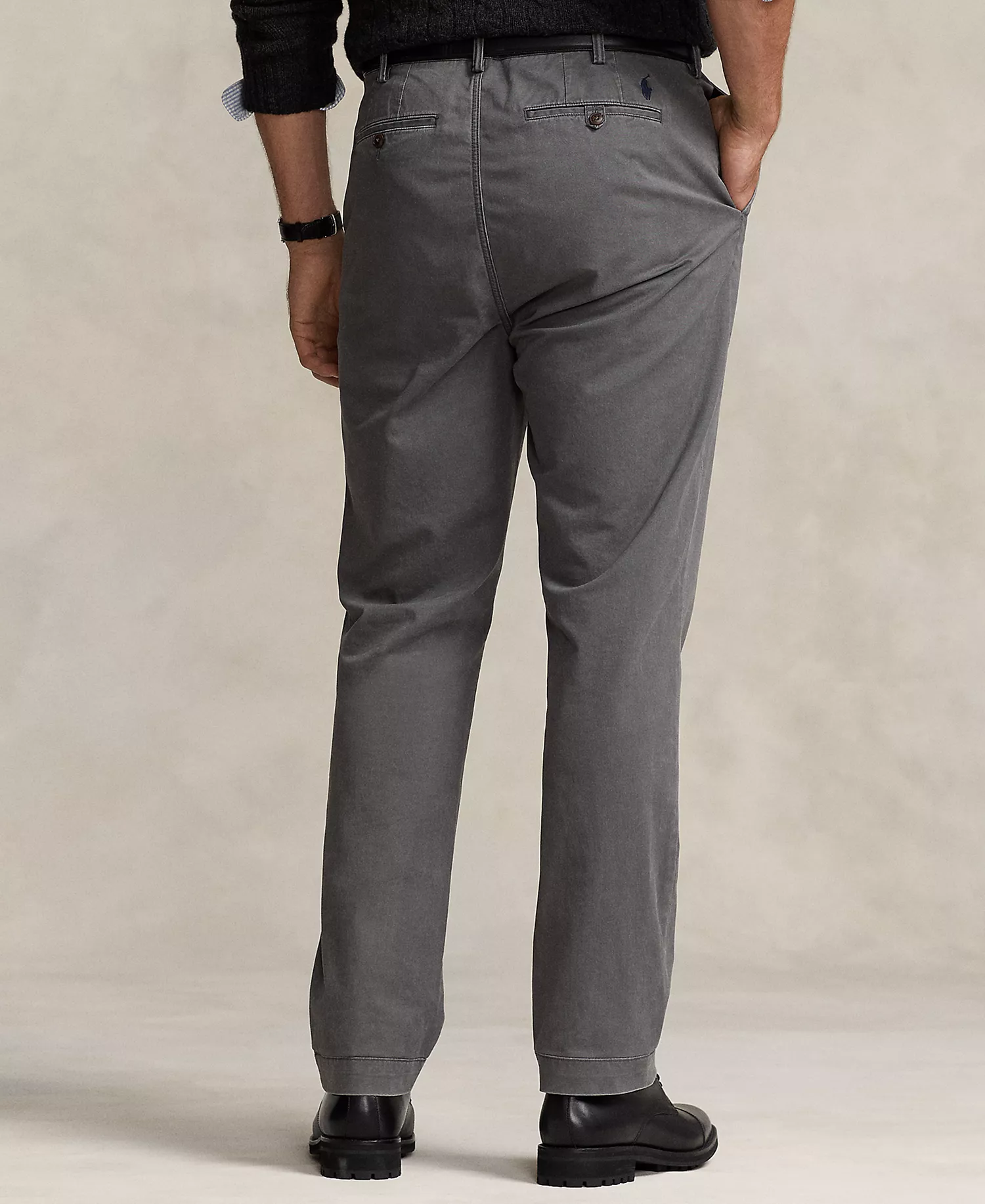 Men's Big & Tall Stretch Straight Fit Chino - Charcoal Grey - 36x36