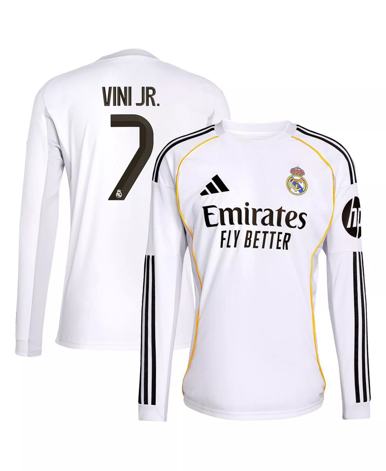 Men's Vini Jr. White Real Madrid 2025/26 Home Replica Jersey - White - 2XL