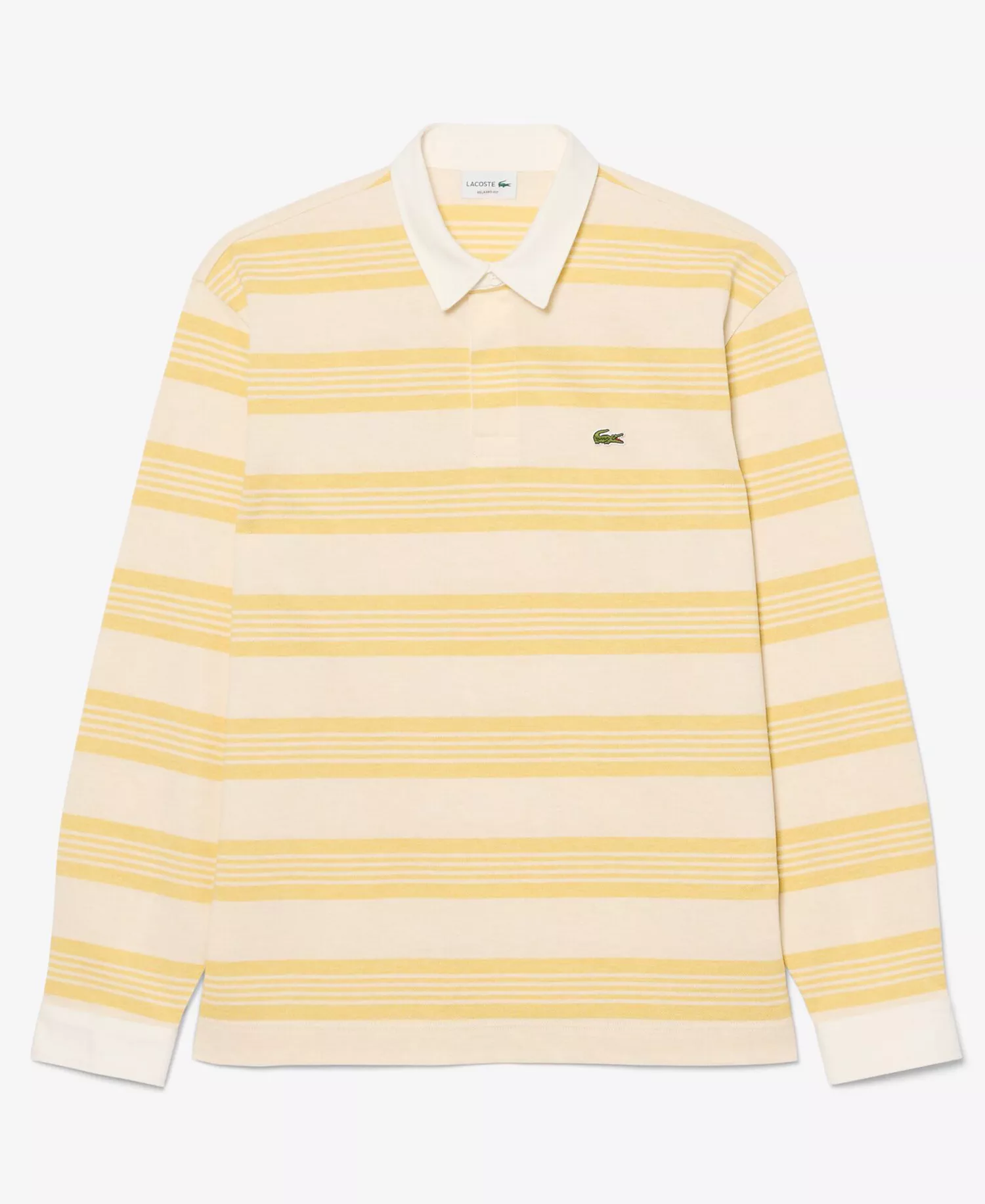 Men's Relaxed-Fit Striped Piqu Rugby Polo Shirt - Aphylla/Blackbird - 3XL