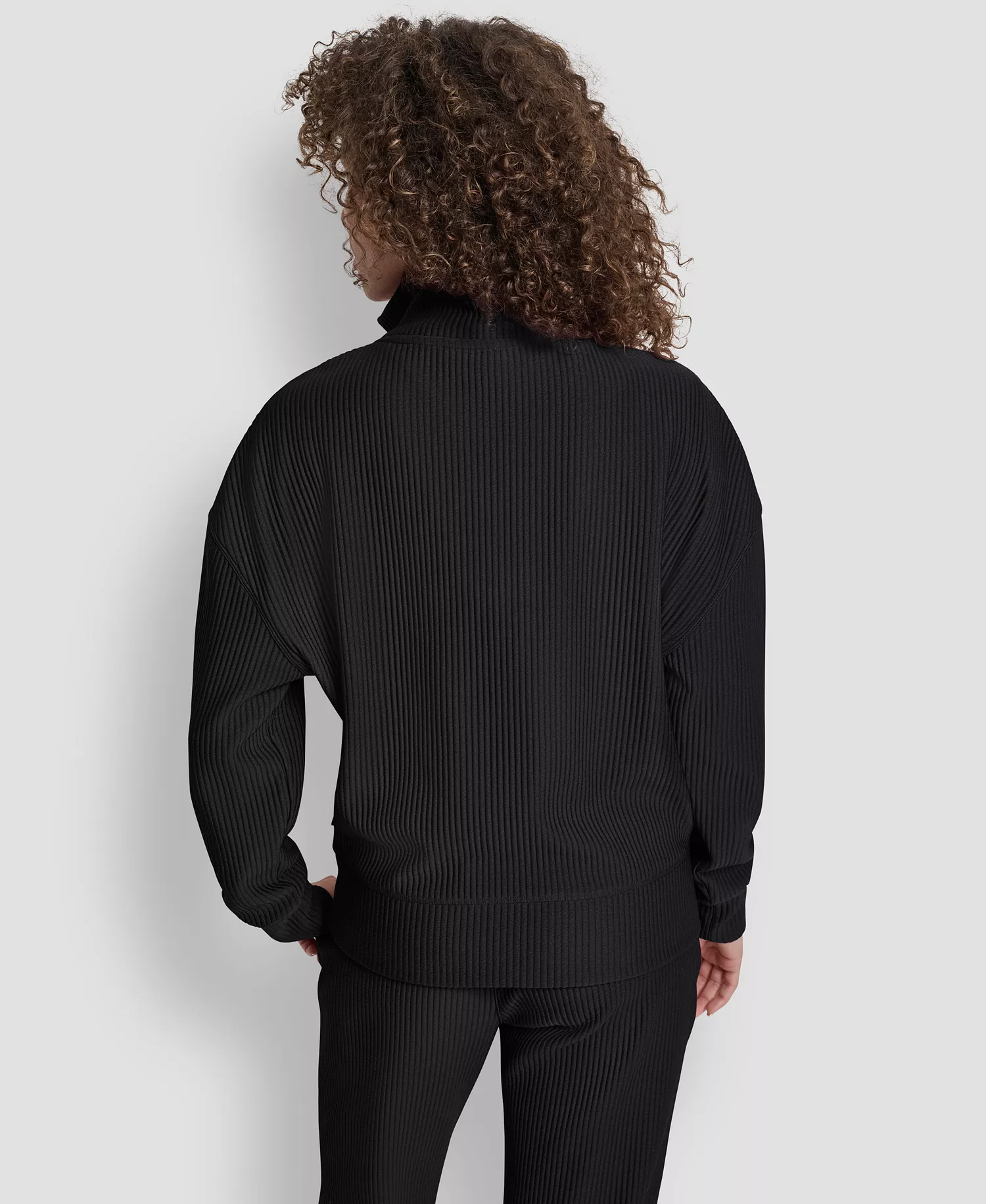 Women's Tech Ottoman Half-Zip Mock Neck Sweatshirt - Black - L