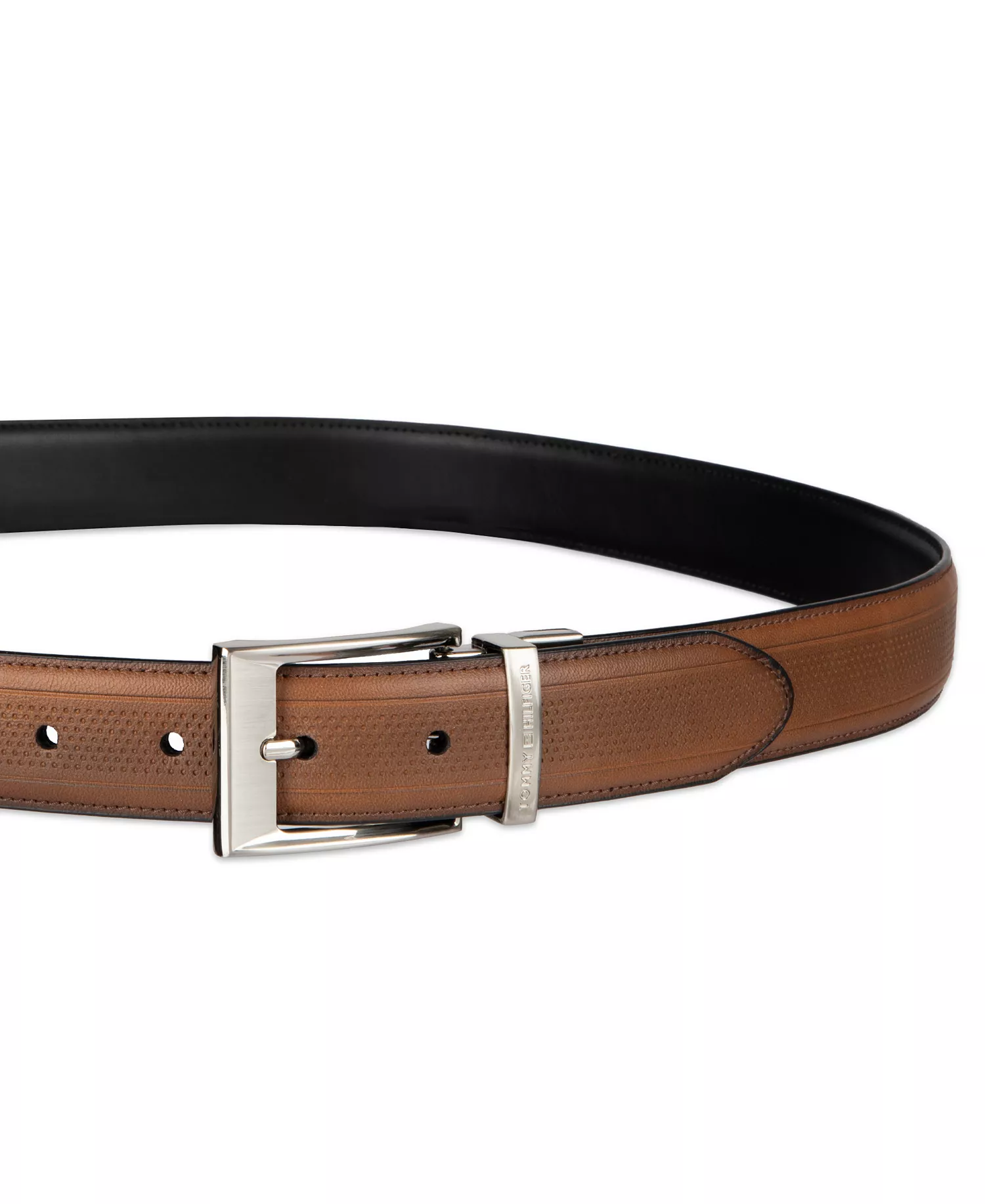 32MM STRETCH BELT - Tan/black - L (38-40)