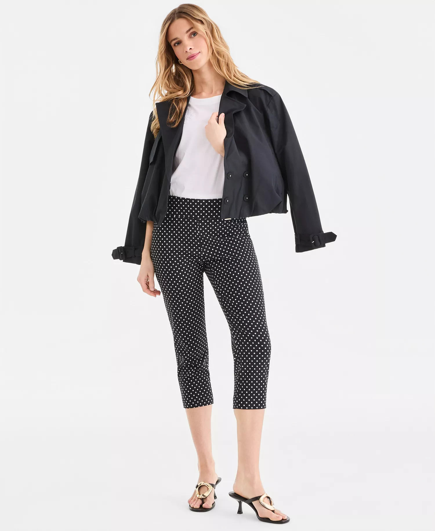 Women's Printed Pull-On Capri Pants, Macy's Exclusive - Debbie Dots - 0