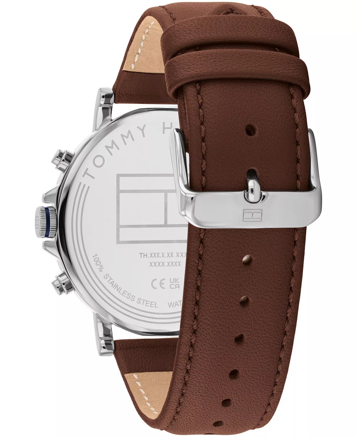 Men's Multifunction Brown Leather Watch 43mm - Brown - One Size Fits All