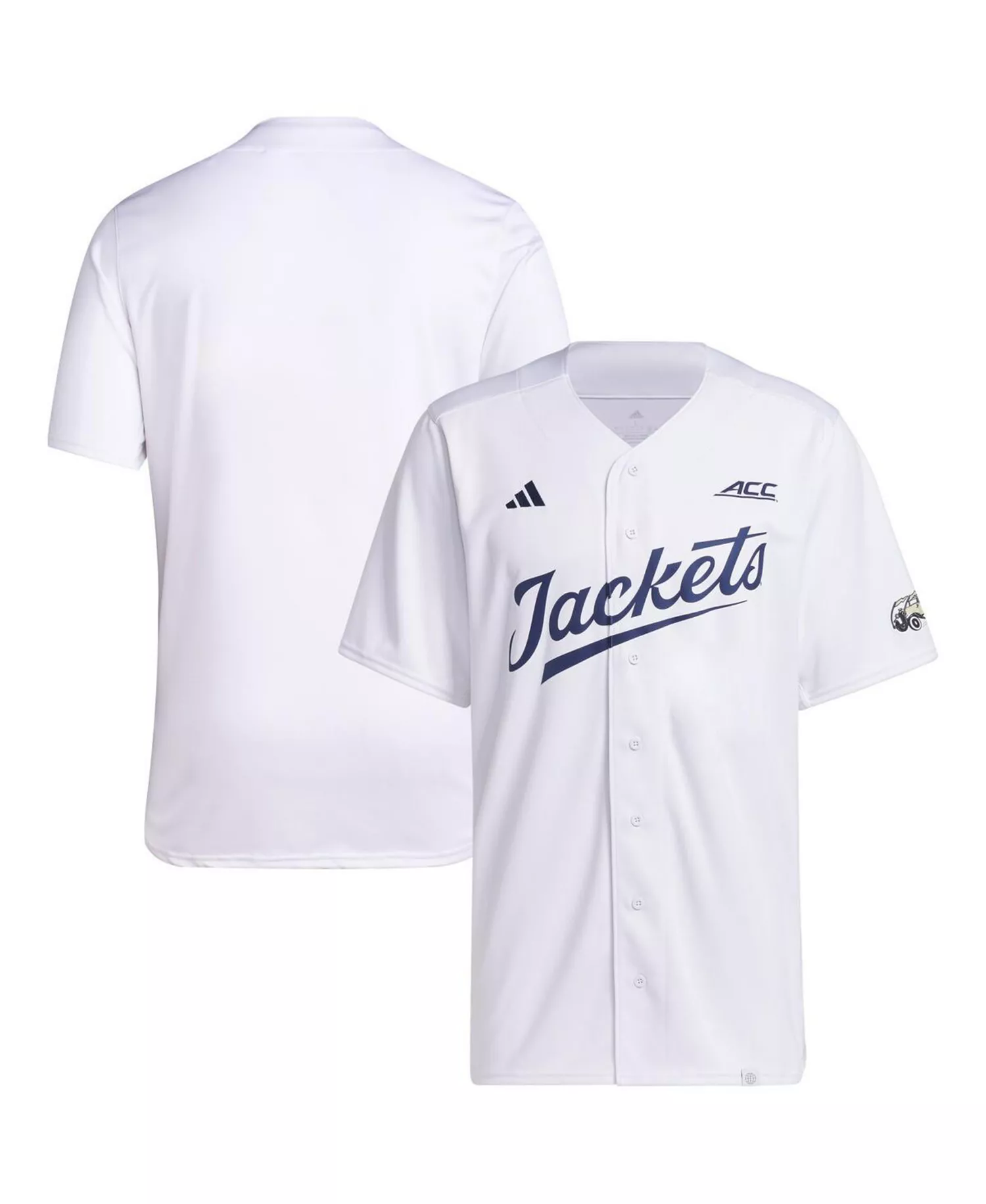 Men's White Georgia Tech Yellow Jackets Team Baseball Jersey - White - 2XL