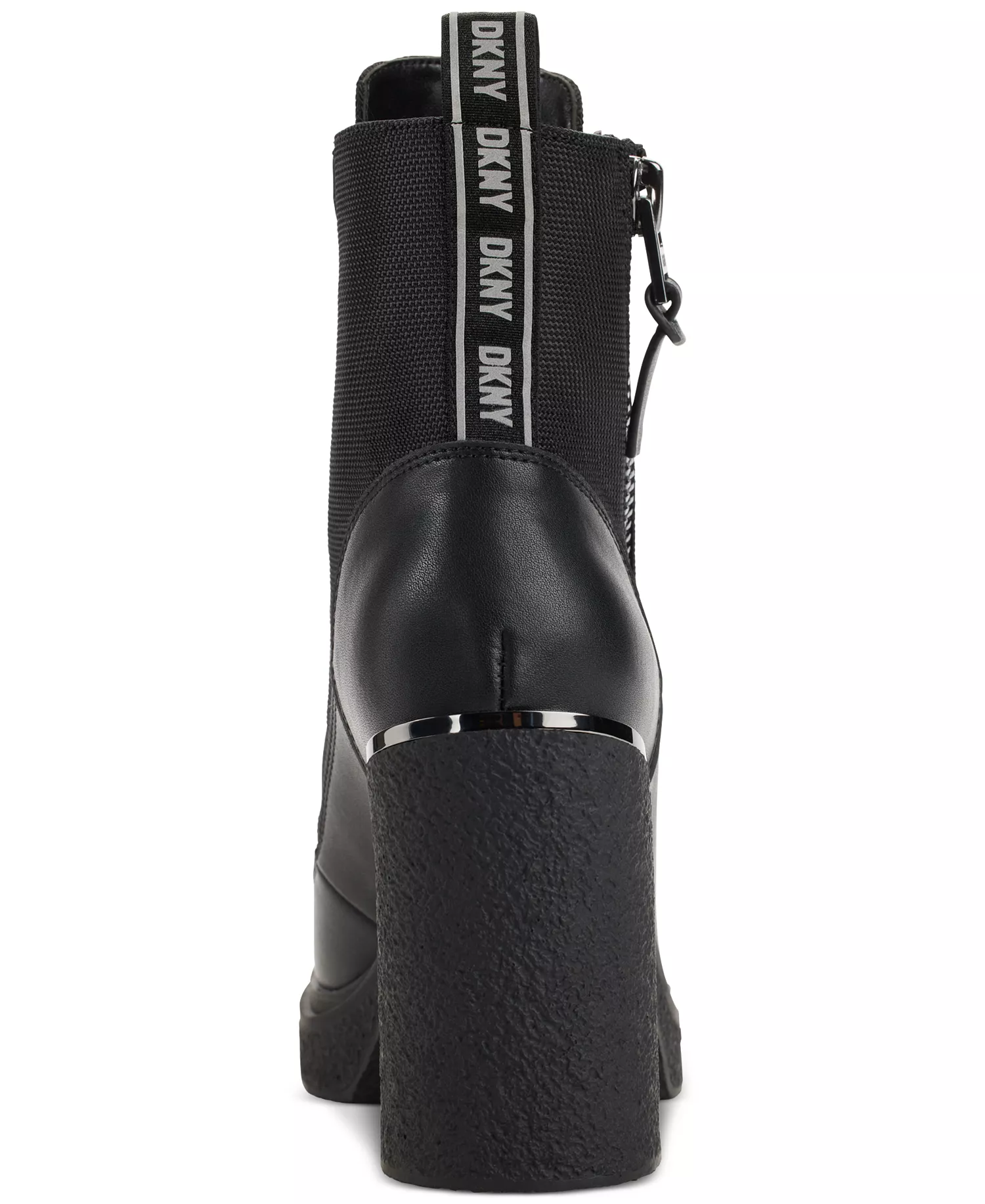 Women's Toia Lace-Up Zip Block Heel Booties - Black - 5.5M