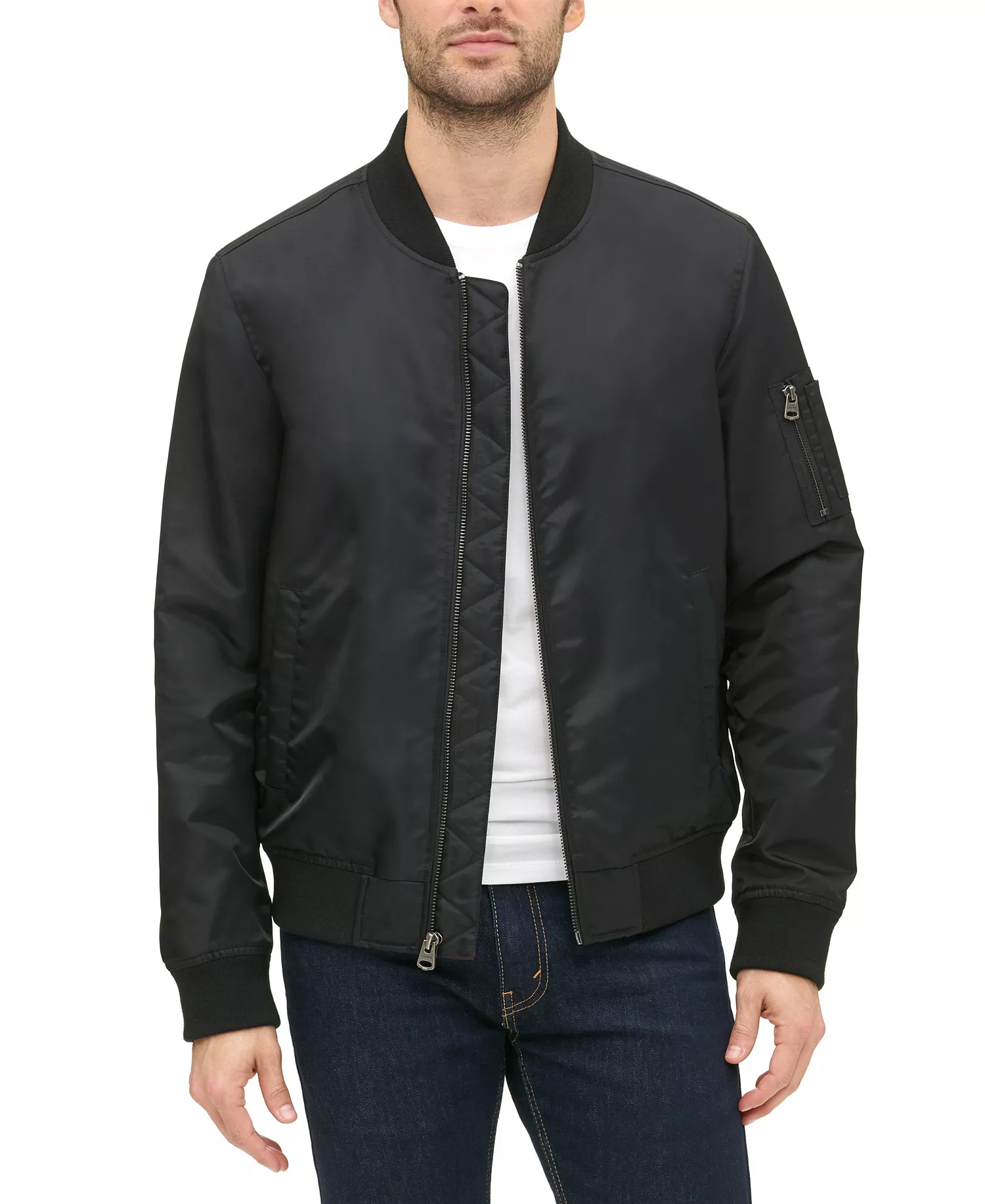Men's Bomber Jacket - Black - 2XL