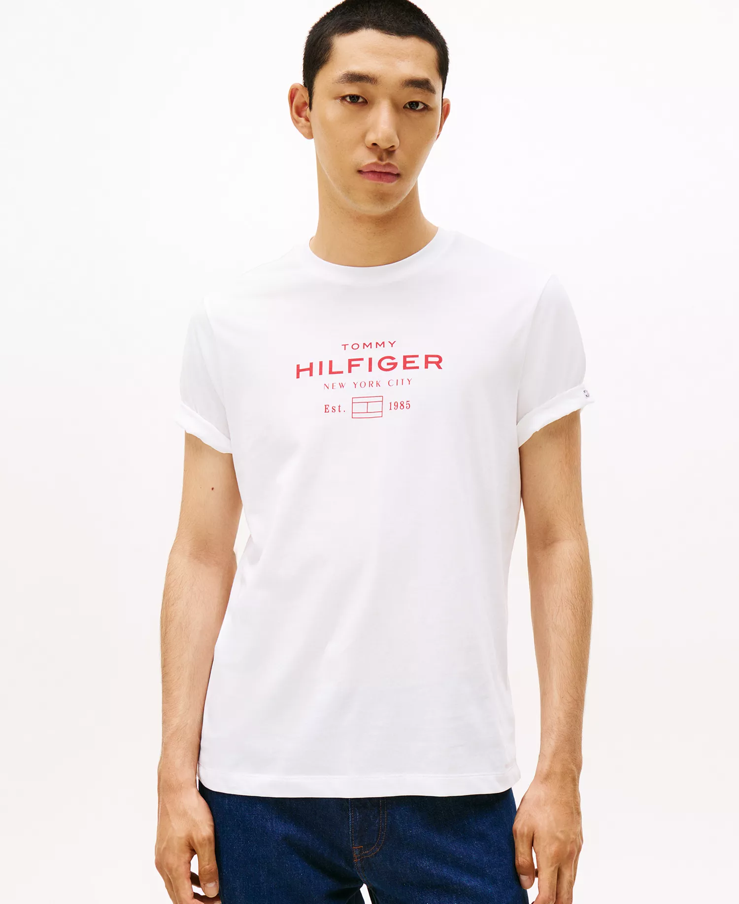 Hilfiger Men's Logo Cotton T-Shirt - White - XXL