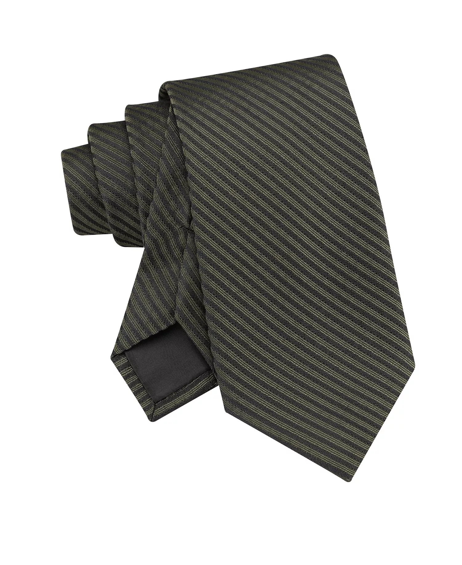 Men's Iris Stripe Pattern Tie - Black - ONE SIZE
